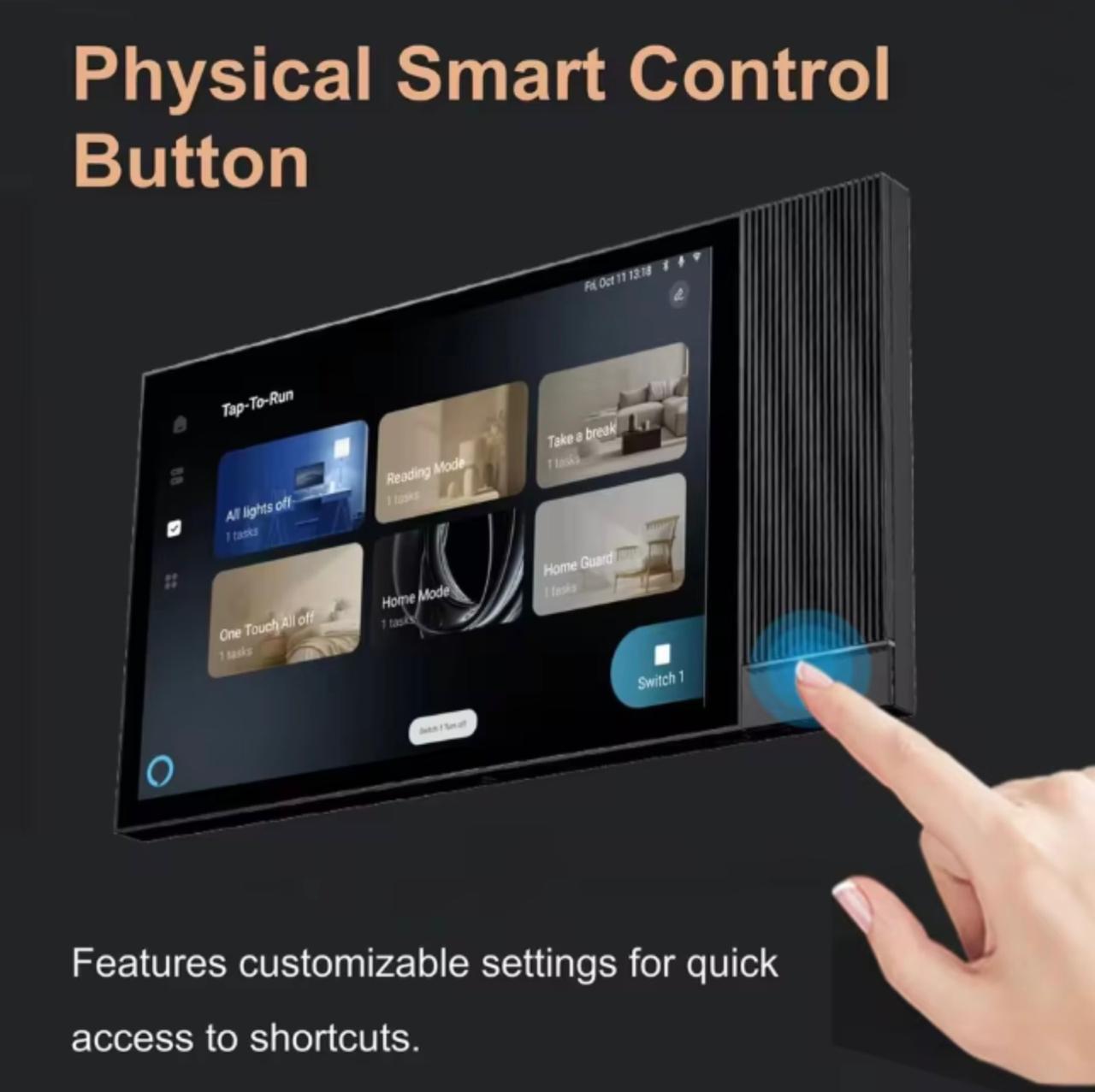 MOES 8 inch tuya smart home central panel touch screen tuya smart switch panel alexa with background music amplifier