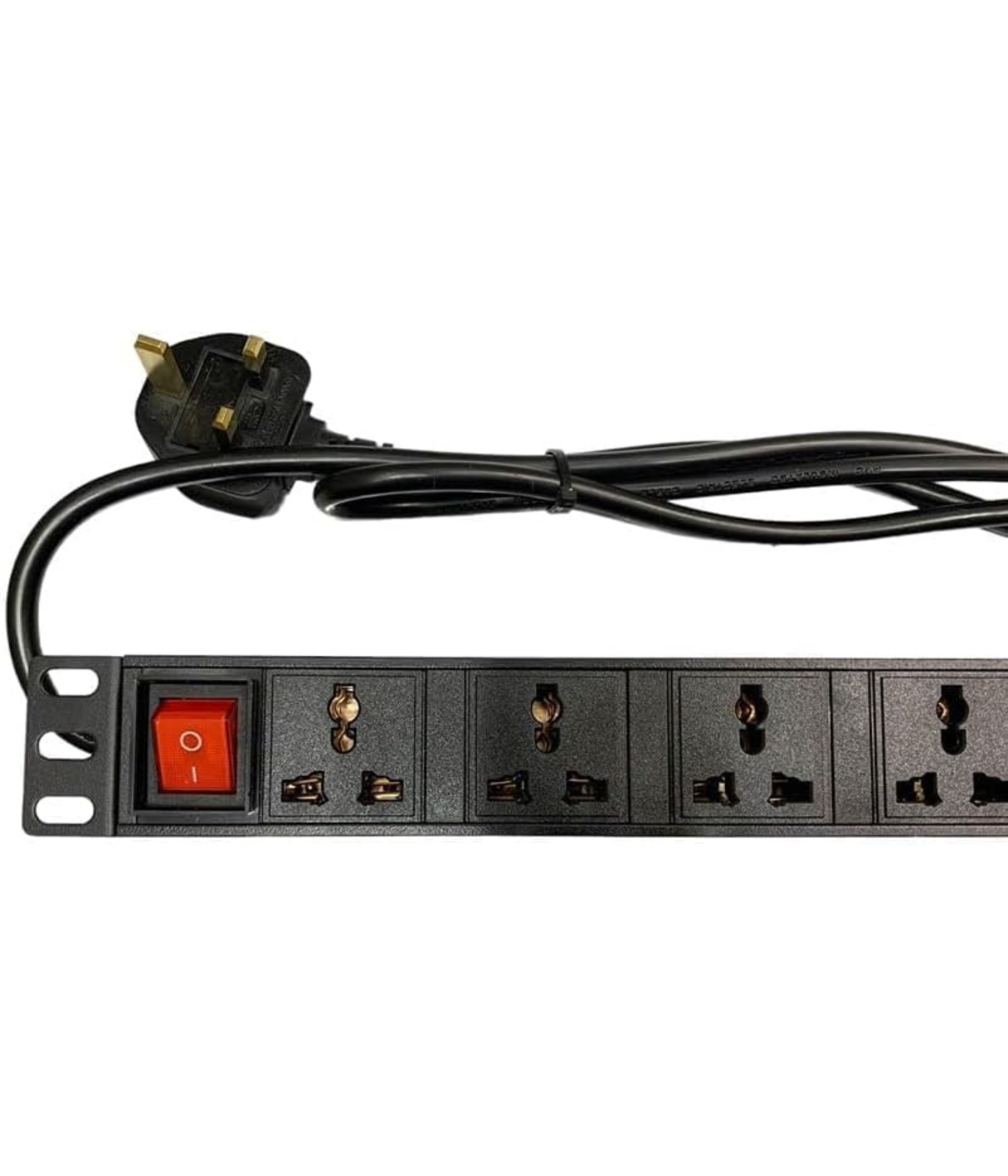 6-Way PDU 19" Rack mount Metal Power Distribution Unit UK 13A Type