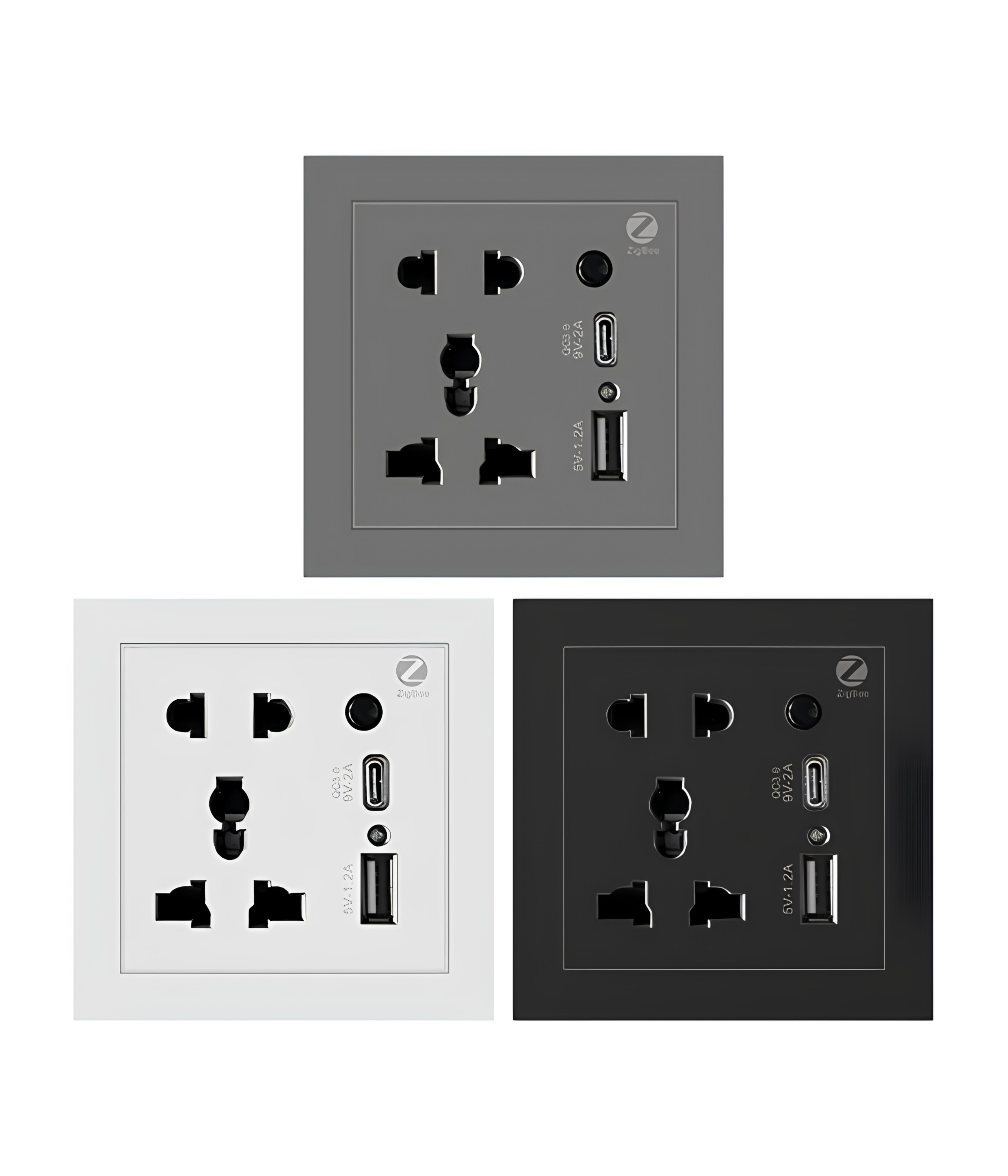 Smart universal 5 hole socket with usb & type C-Zigbee