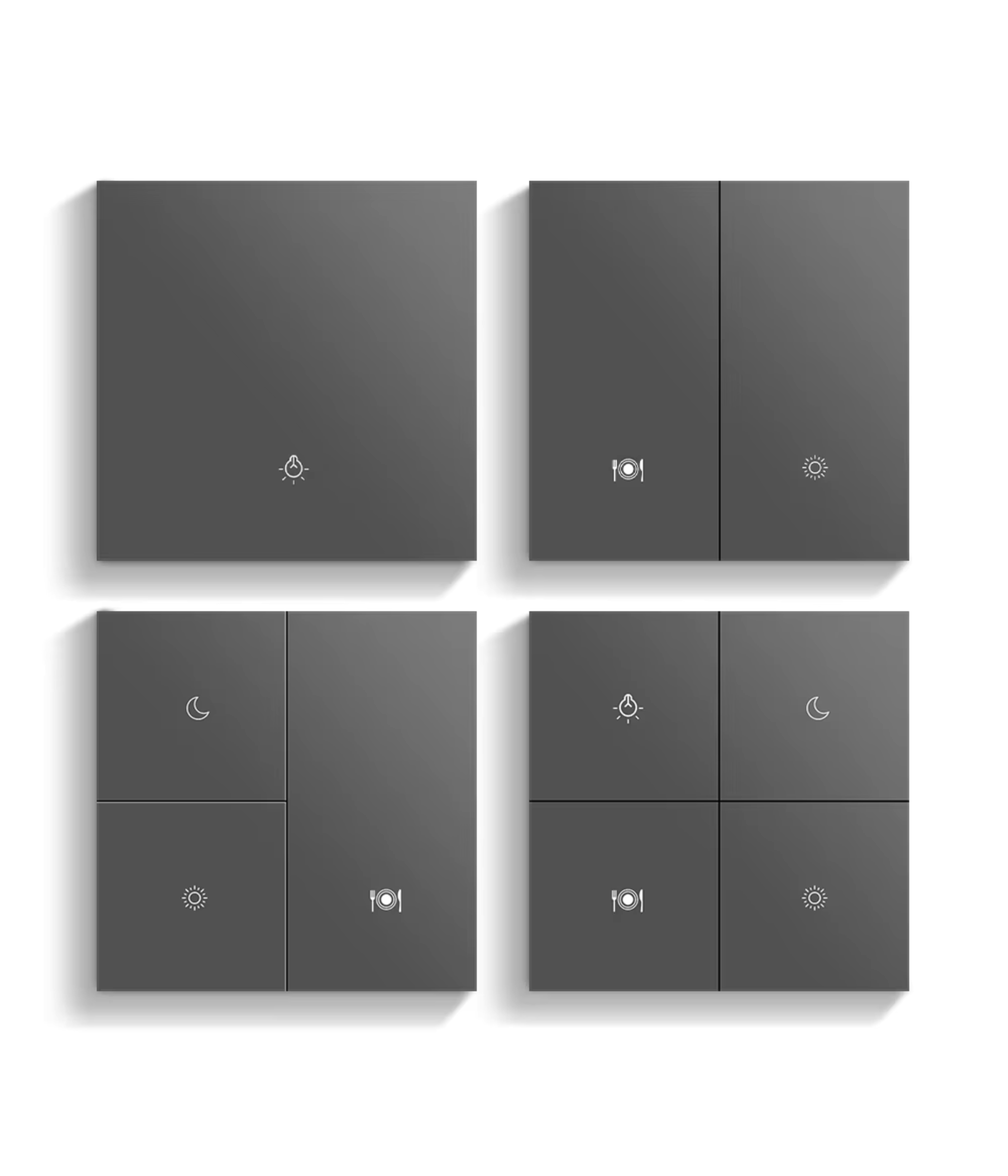 metal zigbee smart switch black