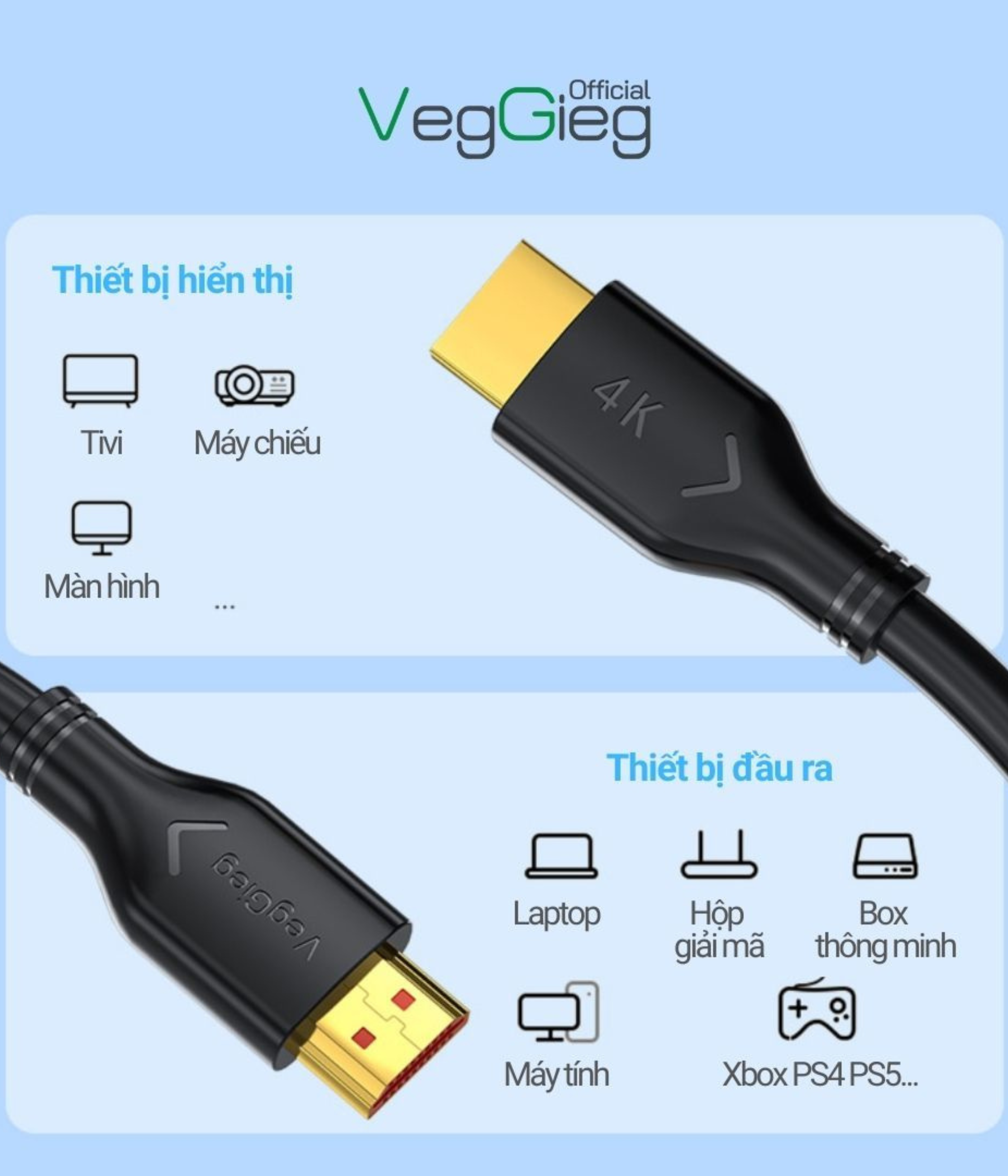 VEGGIEG HDMI  ultra cable 4K