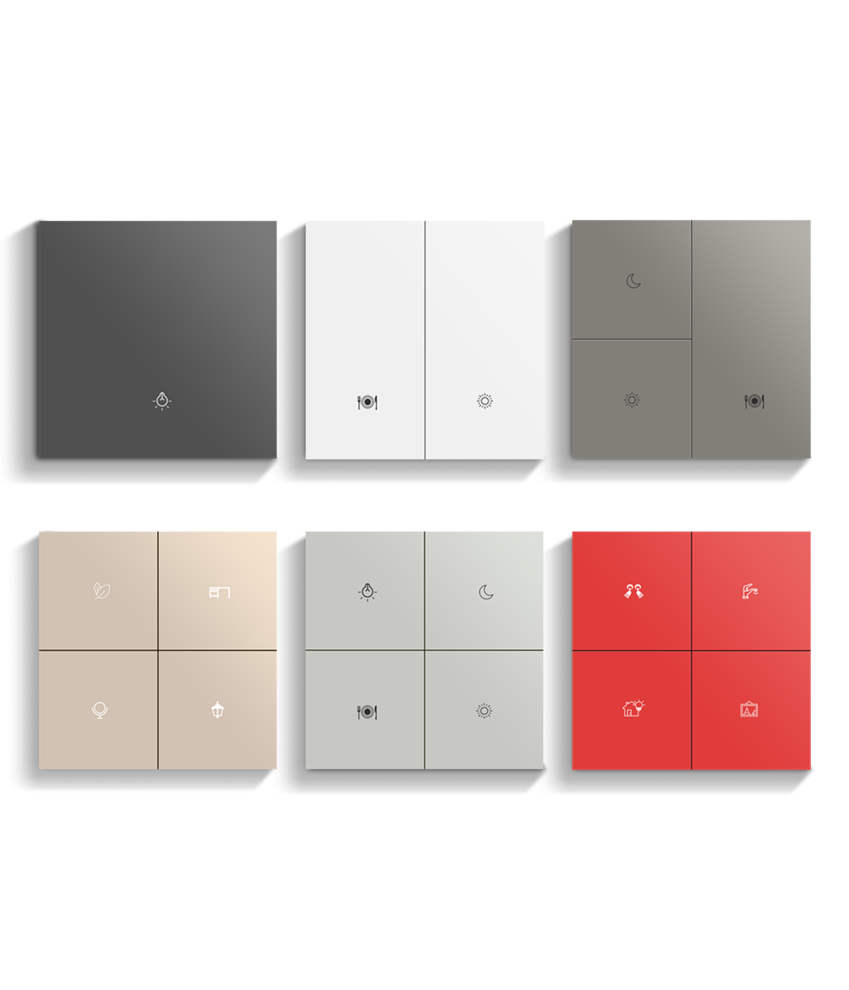 metal zigbee smart switch white