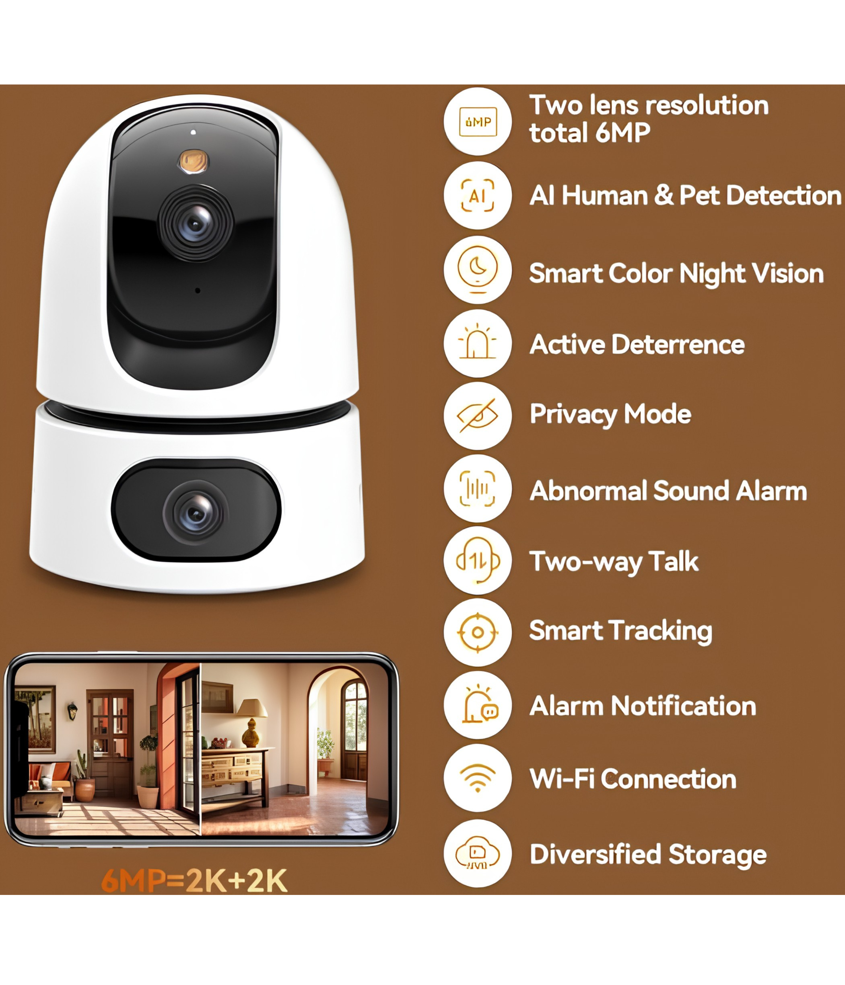 Imou wifi indoor smart camera ipc-s20ep-10mos  Ranger Dual 10MP