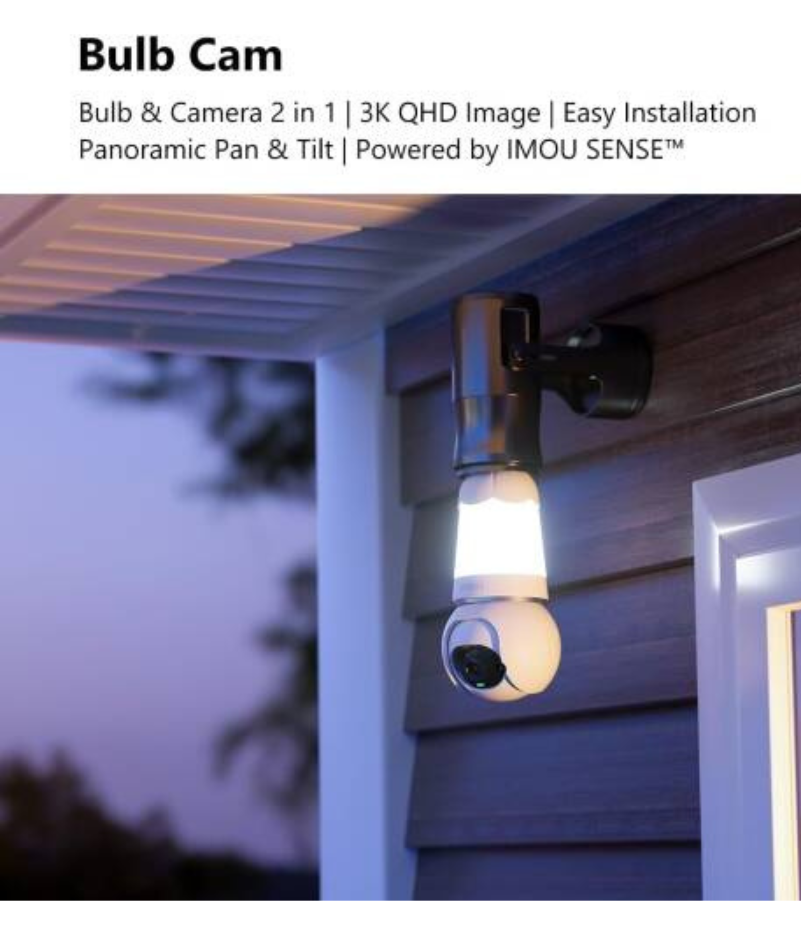 Imou wifi BULB indoor smart camera ipc-s6dp-3m0web 3MP Indoor Bulb Wifi