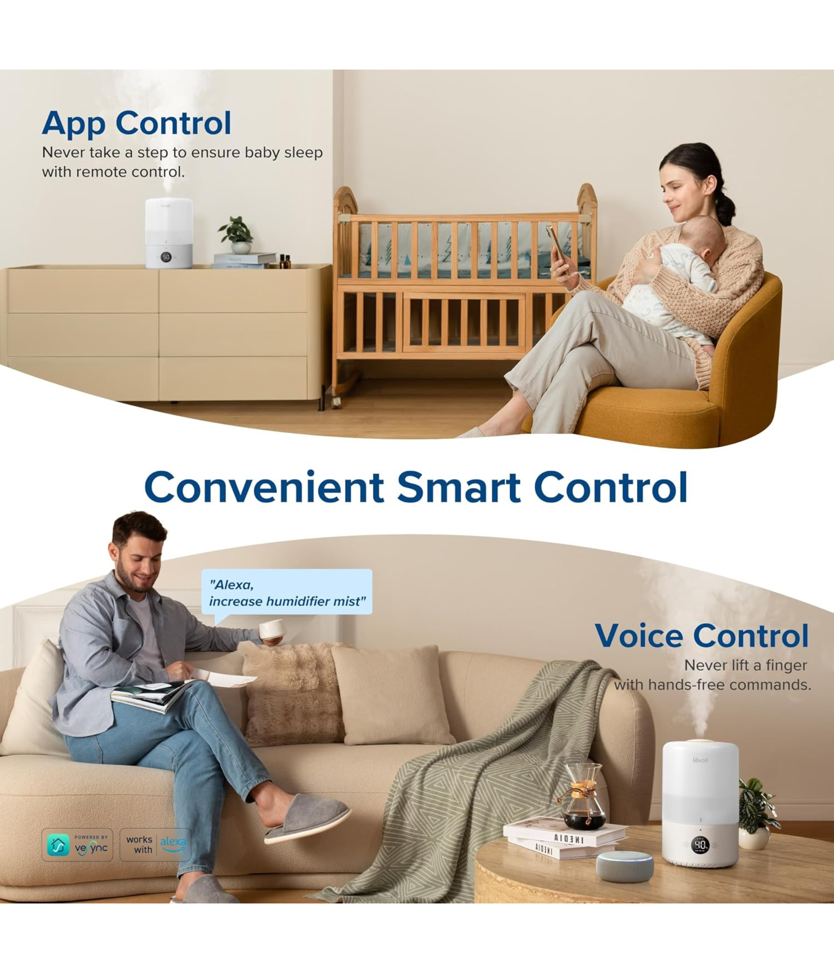 LEVOIT Smart Mist Top Fill Humidifier