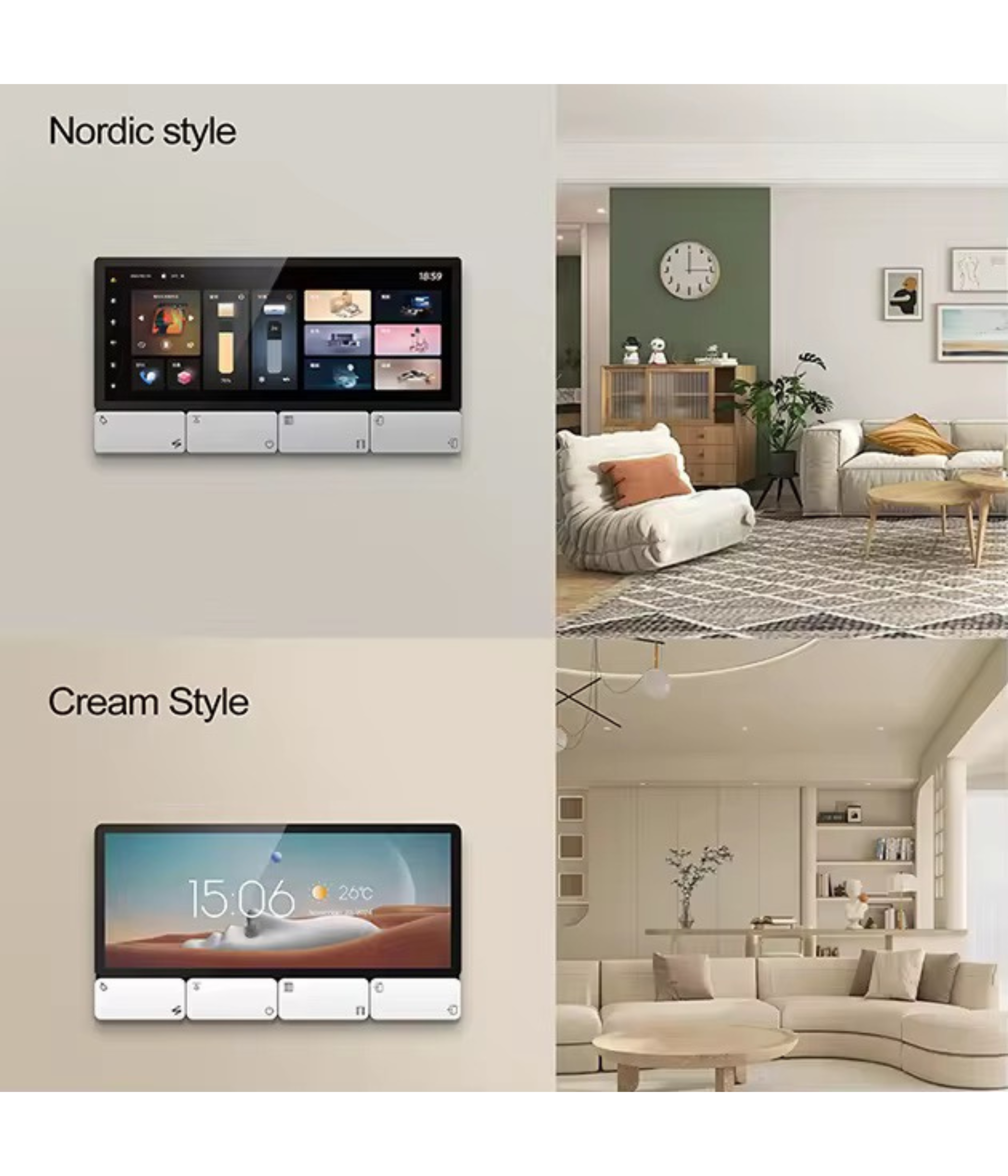 6.2inch smart zigbee gateway control panel+4 ways speakers built in IR function