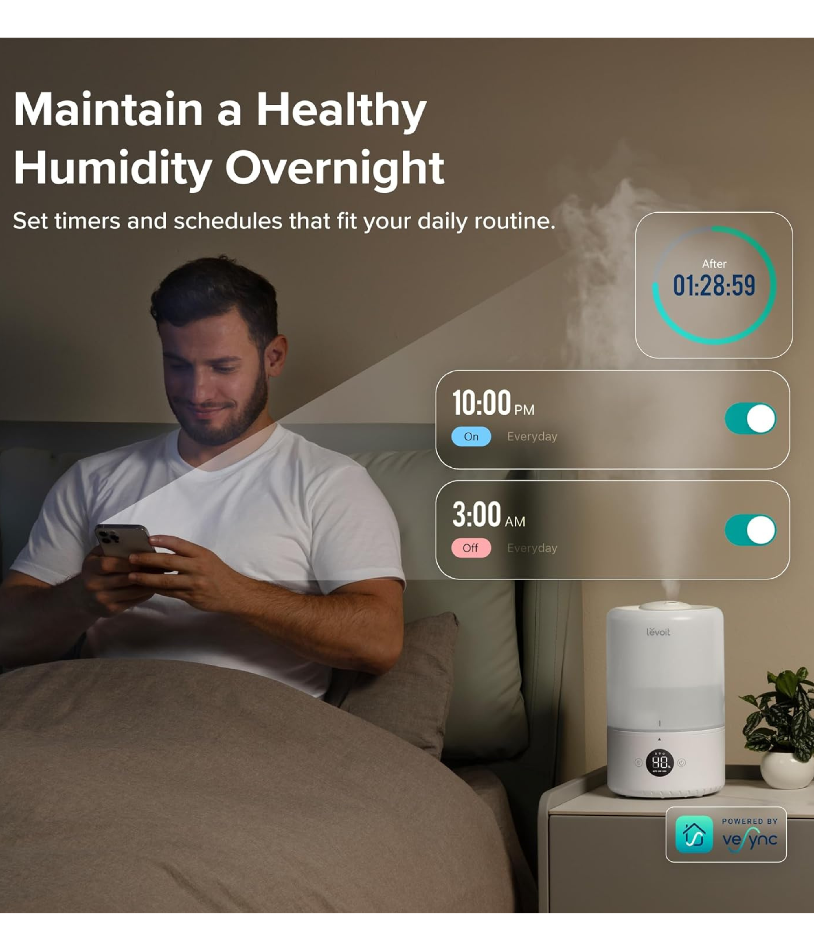 LEVOIT Smart Mist Top Fill Humidifier
