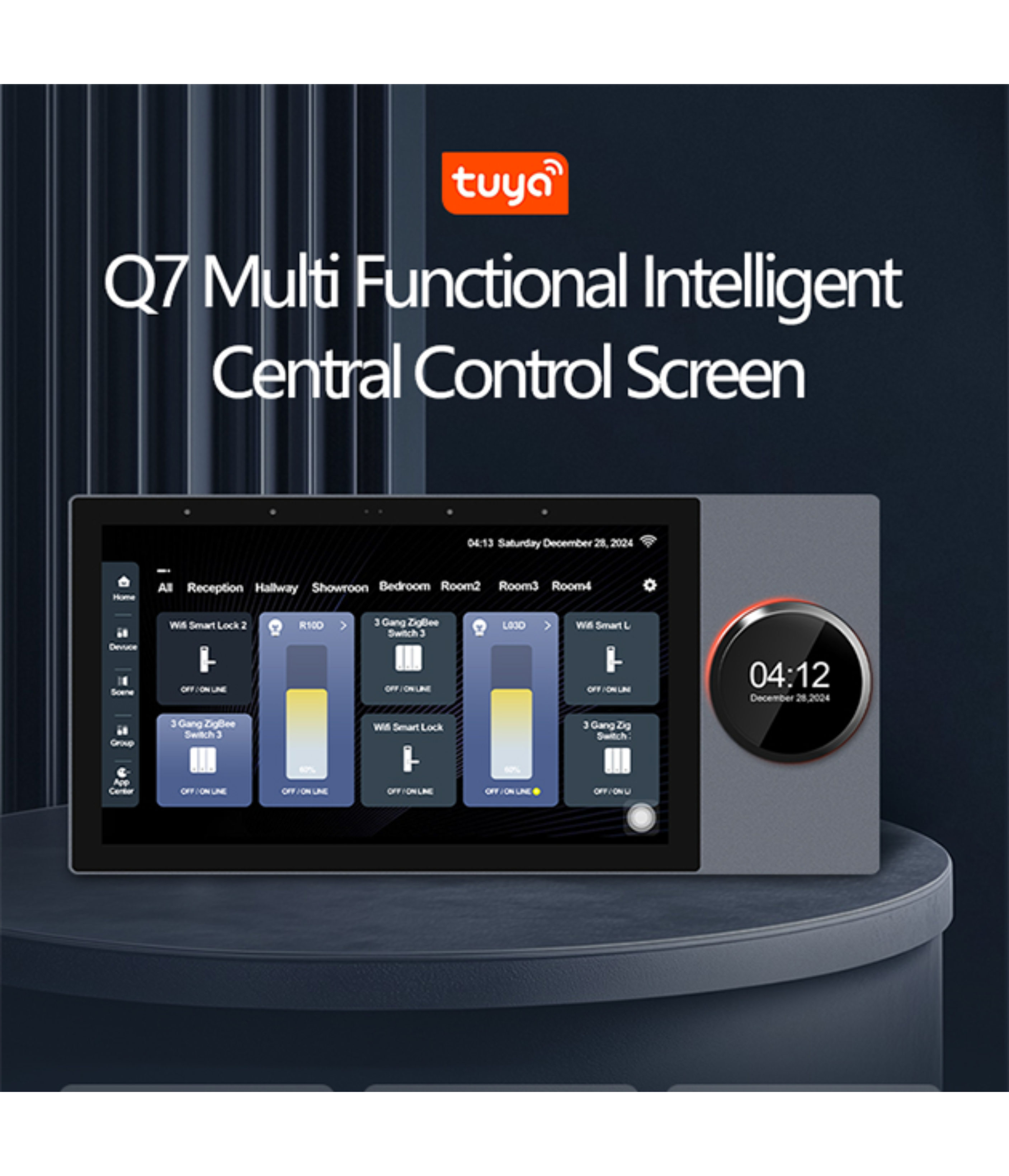 7" touch screen control panel with gateway&music play  built in 8 ways speakers and 2 zoons control built in google play&youtube