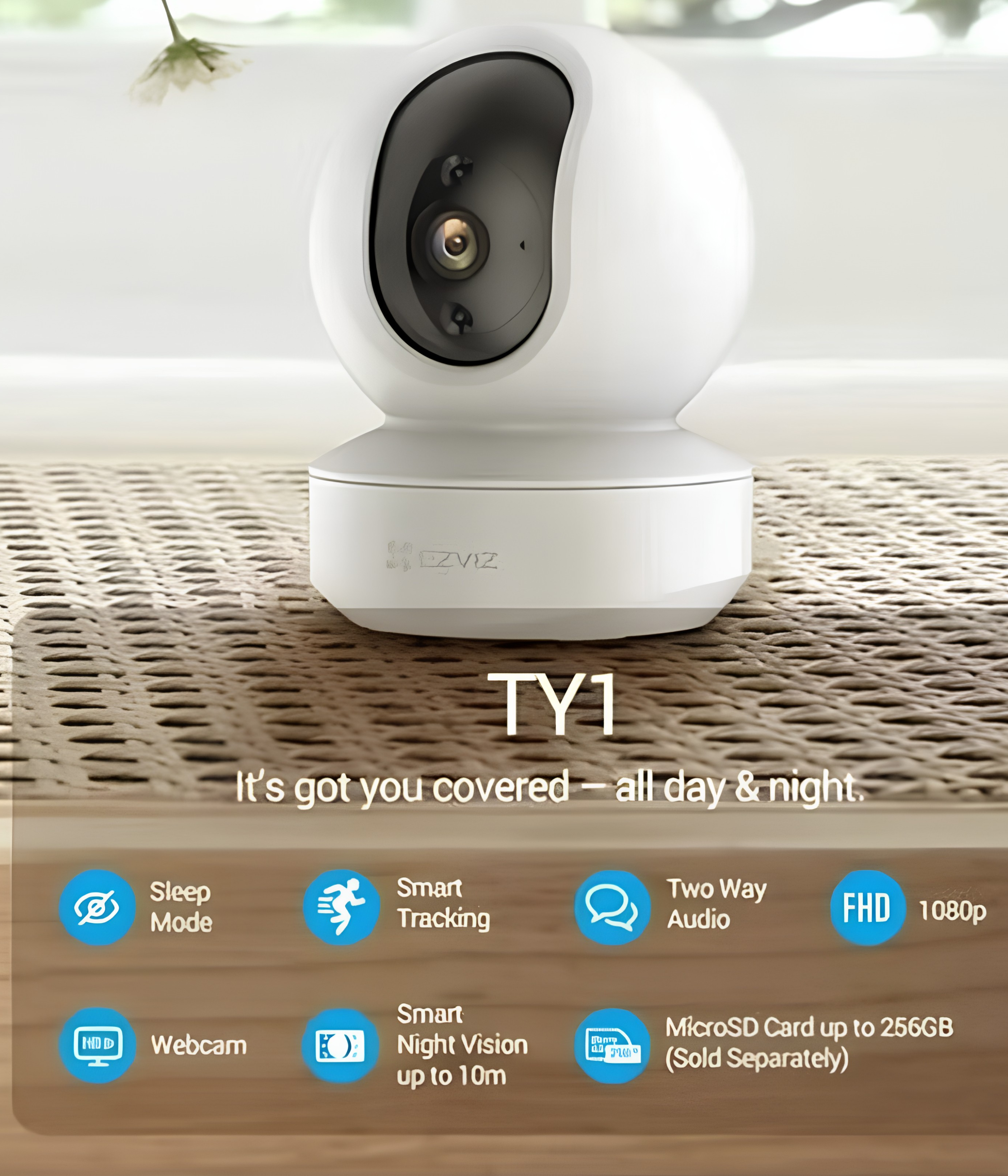 ezviz indoor camera 4 MP 2k+   ty1 pro