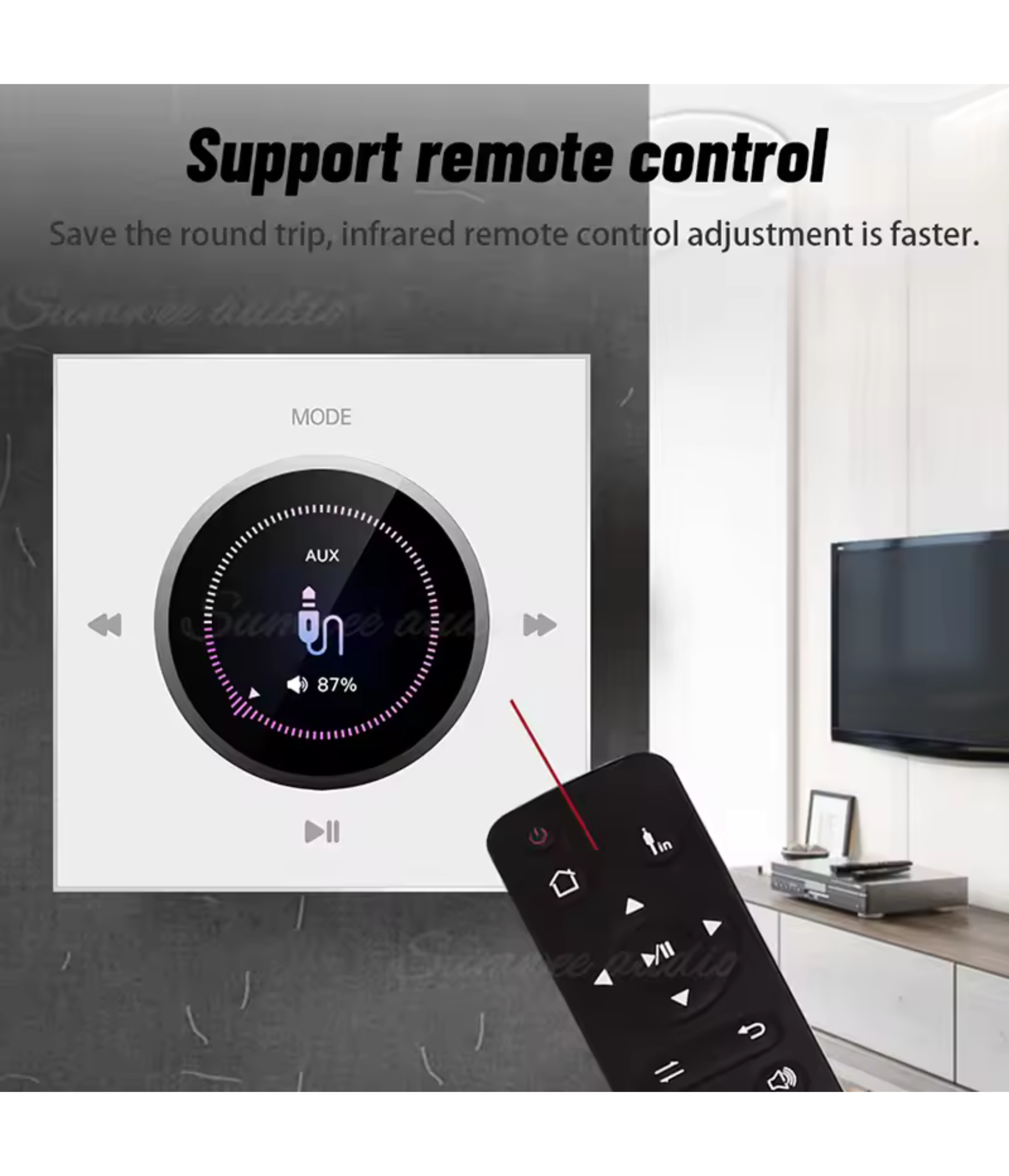 wall-mounted amplifer+4 speakers version