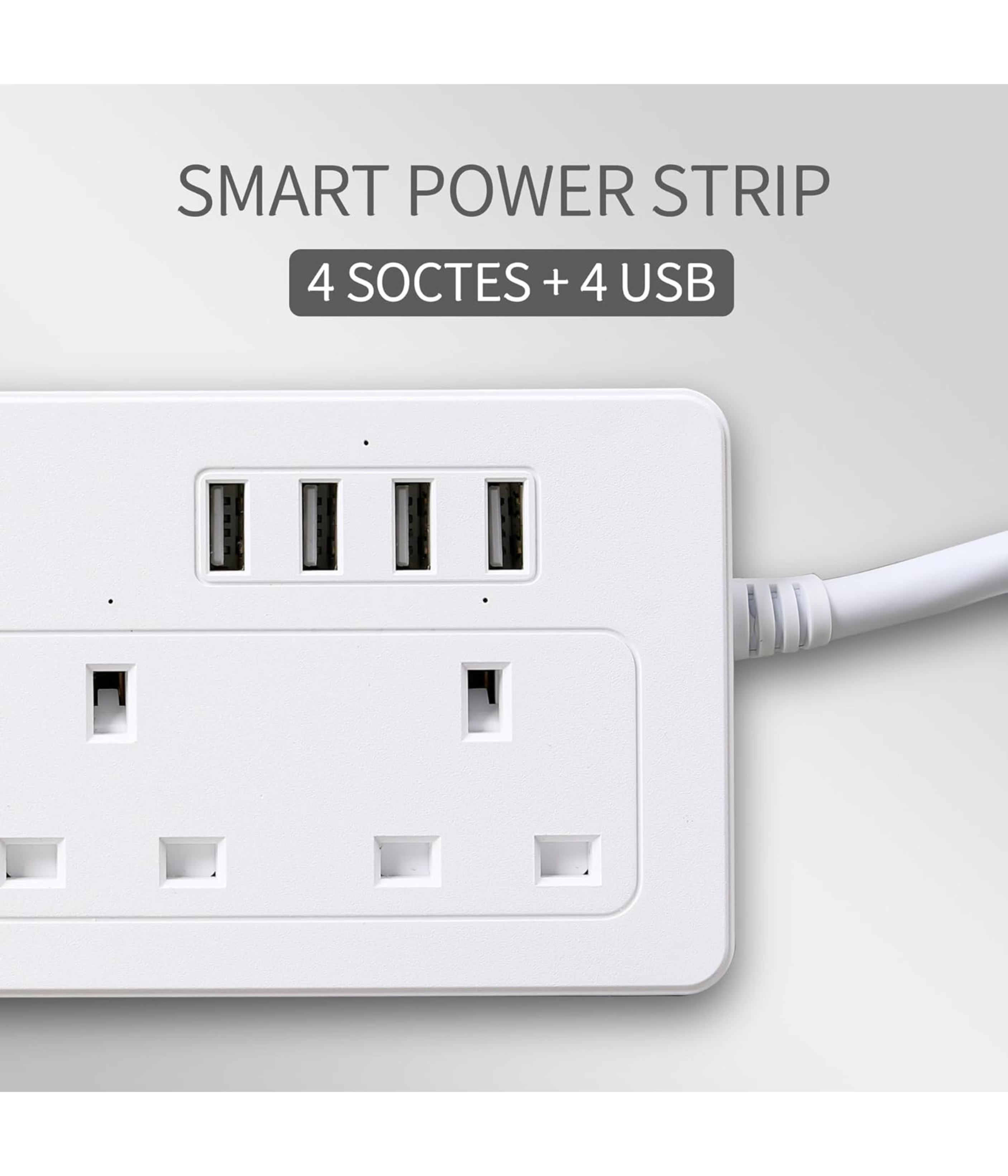 technowhale Smart Power extension 4 AC Outlets, 4 USB Ports - Apple HomeKit, Alexa Compatible