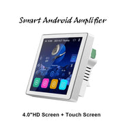 4 Inch Smart Alexa WiFi Wall Amplifier Audio Music Android 10.0 System Bluetooth Amp Home Theater HiFi Stereo For TV Projector 4*25W