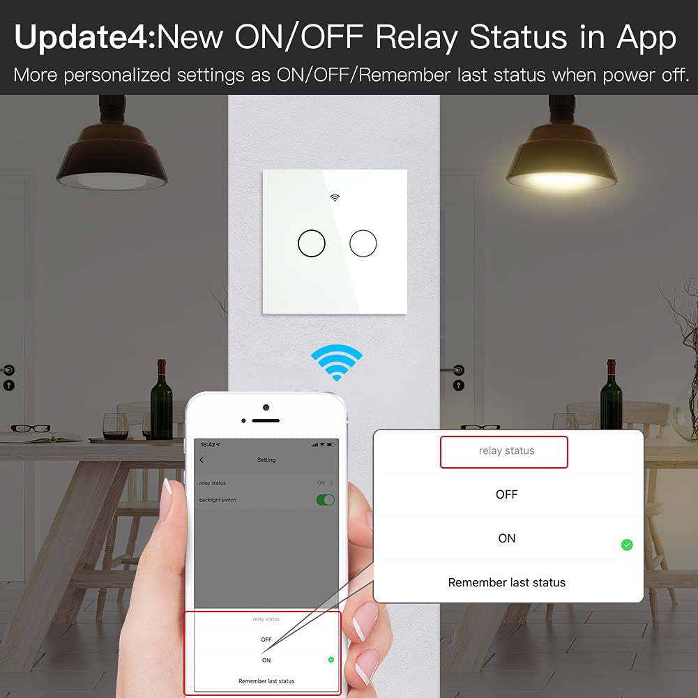 MOES Tuya ZigBee 1/2/3 Gang Smart Touch Switch, Neutral Wire Optional No Capacitor Needed