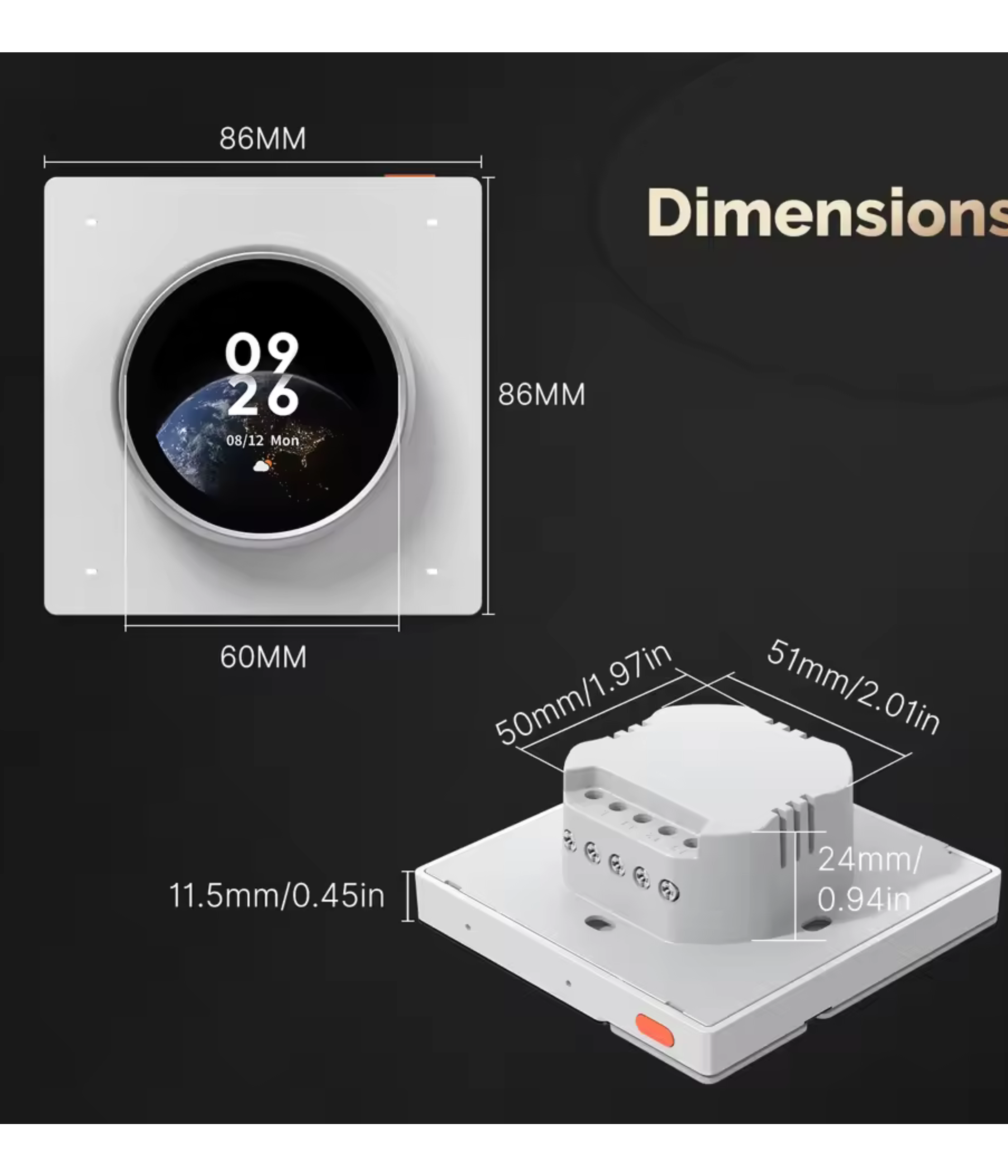 3 gang rotate knob touch control panel WI-FI+Bluetooth