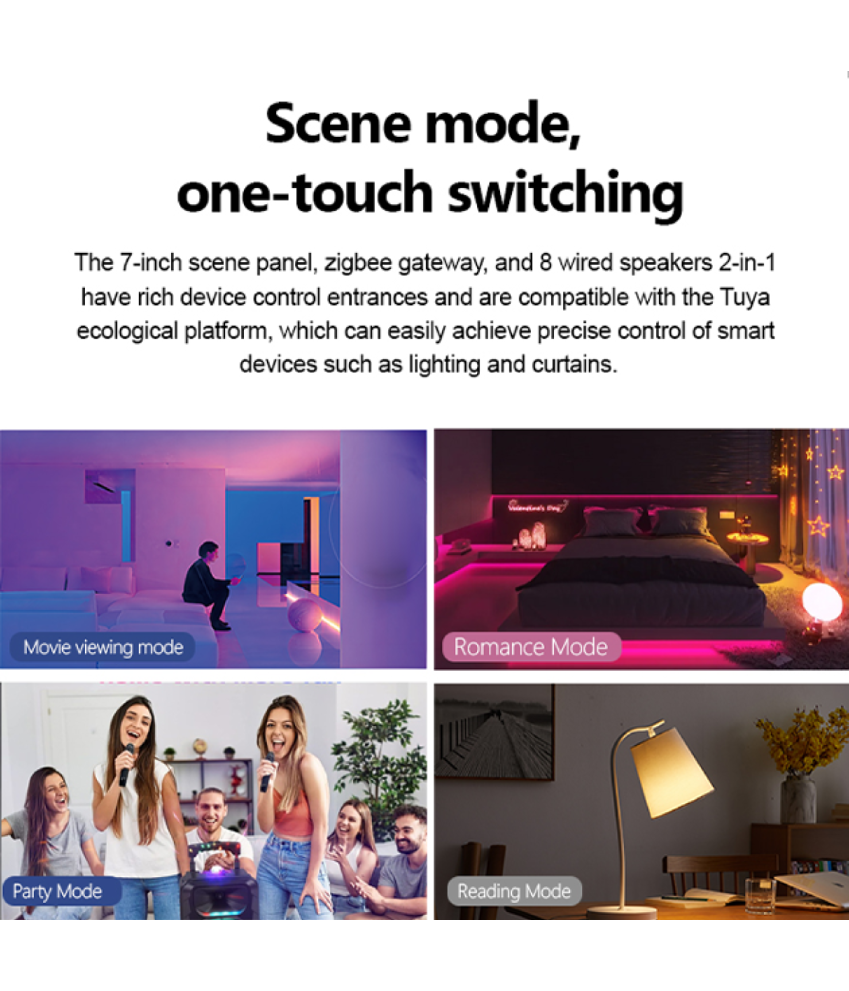 7" touch screen control panel with gateway&music play  built in 8 ways speakers and 2 zoons control built in google play&youtube