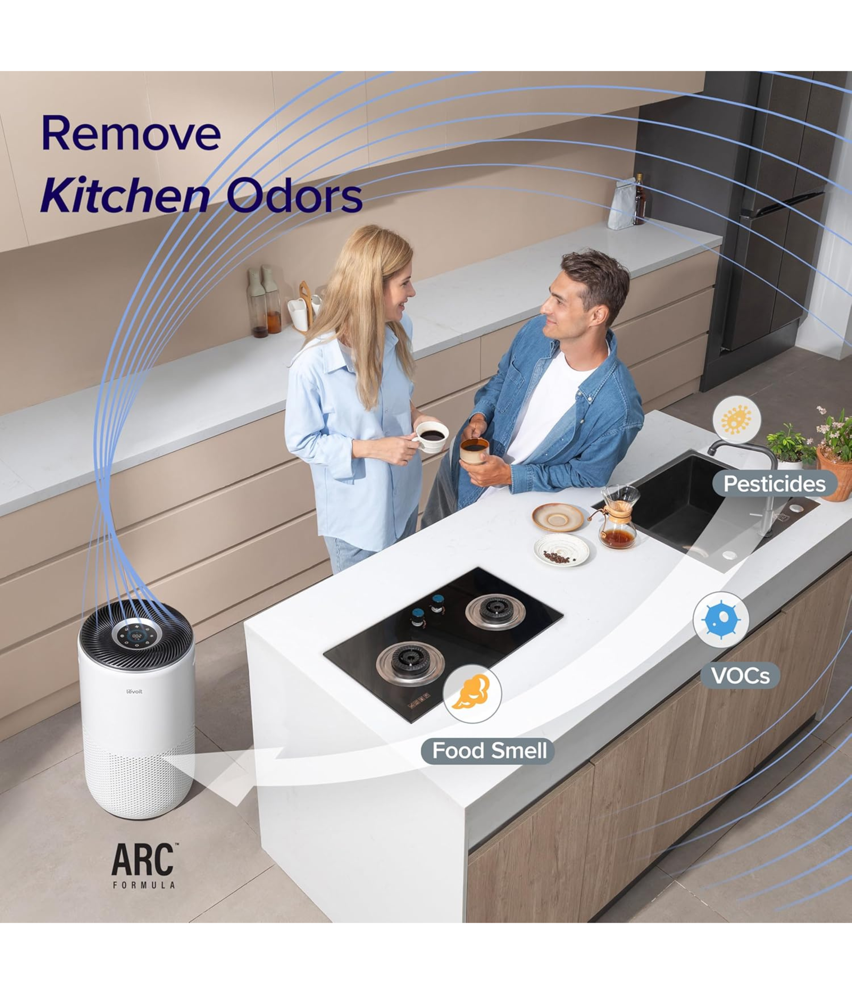 LEVOIT Air Purifiers for Large Home Bedroom 83m², CADR 400m³/h