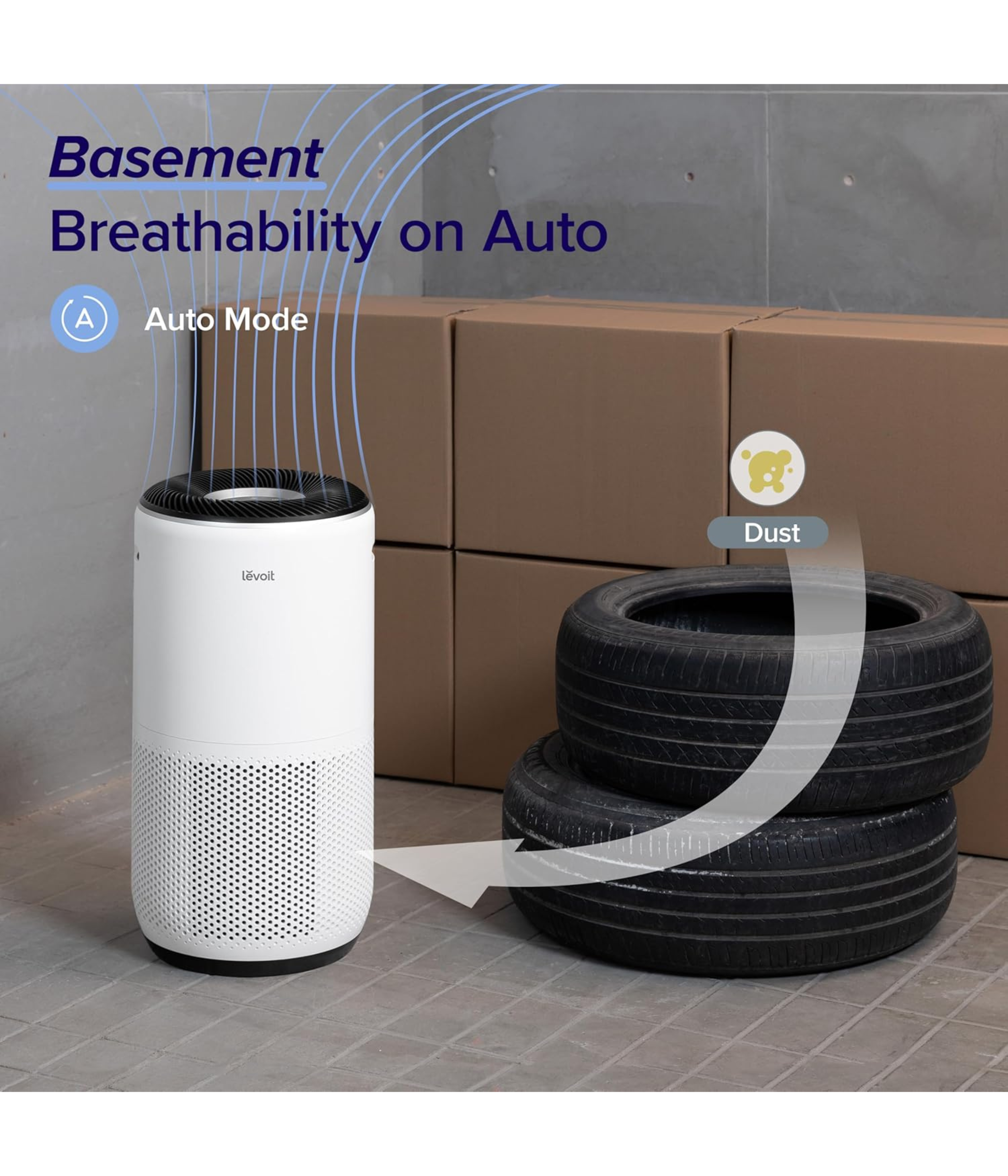 LEVOIT Air Purifiers for Large Home Bedroom 83m², CADR 400m³/h