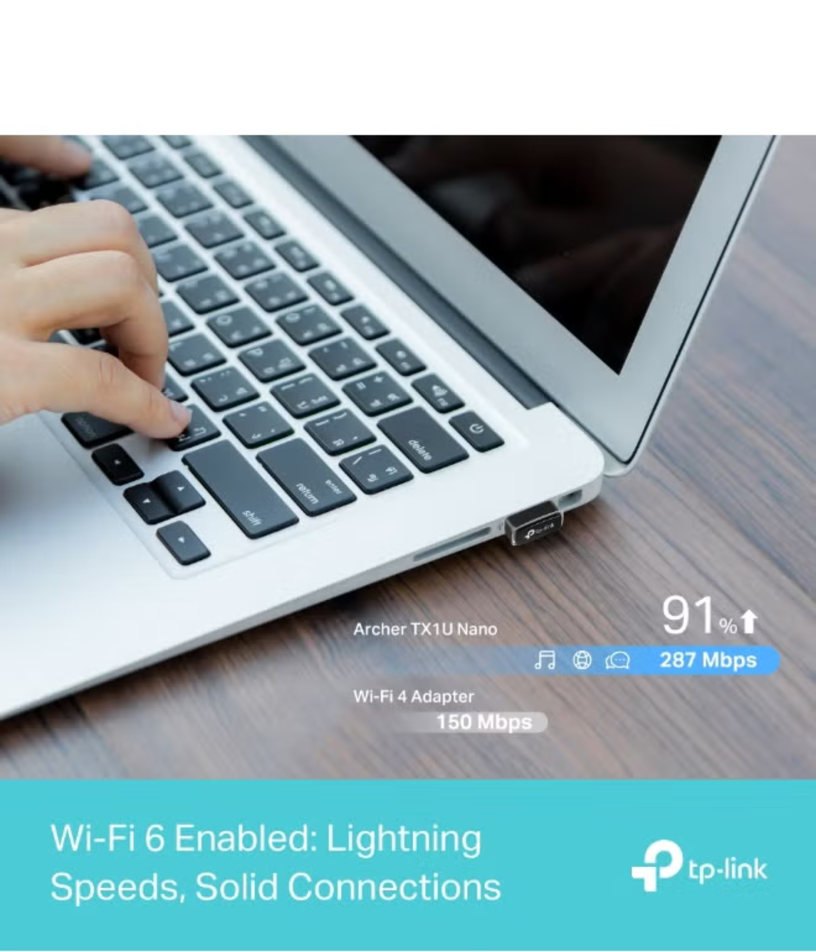 TP-Link Archer TX1U Nano Wi-Fi Adapter for PC, Wi-Fi 6 AX300 Wi-Fi Stick