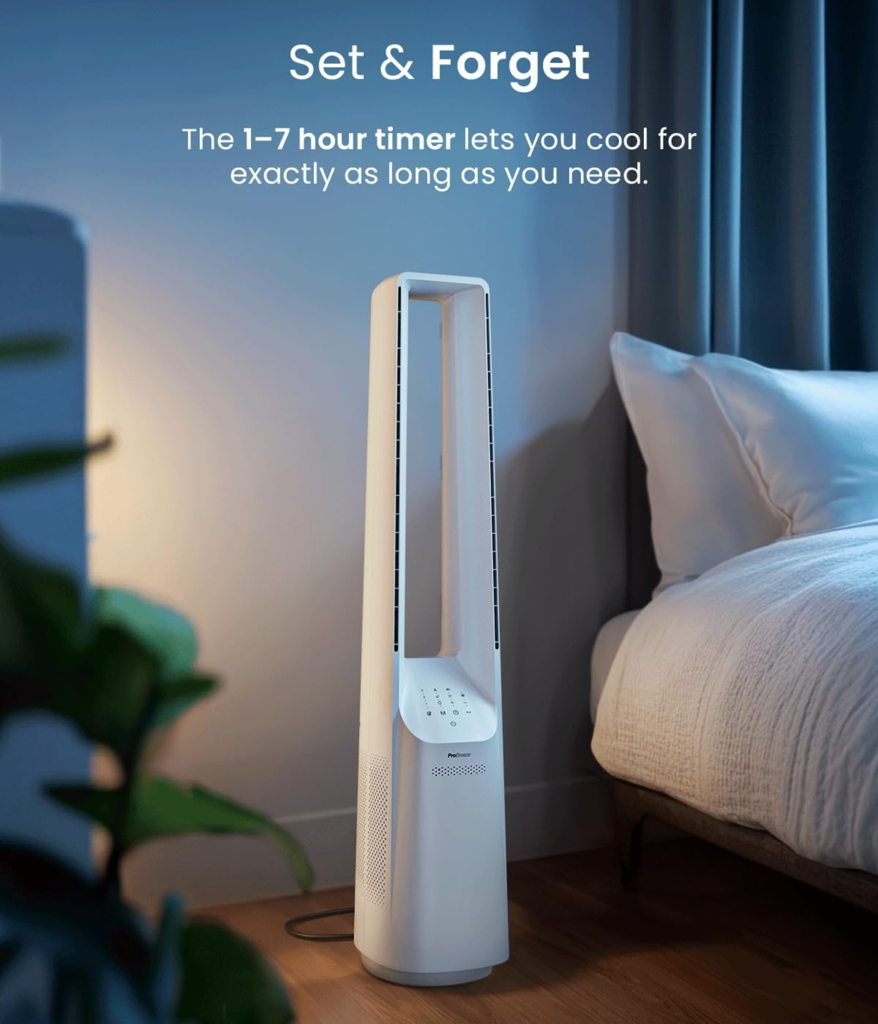  40" Smart Bladeless Tower Fan Wi-Fi