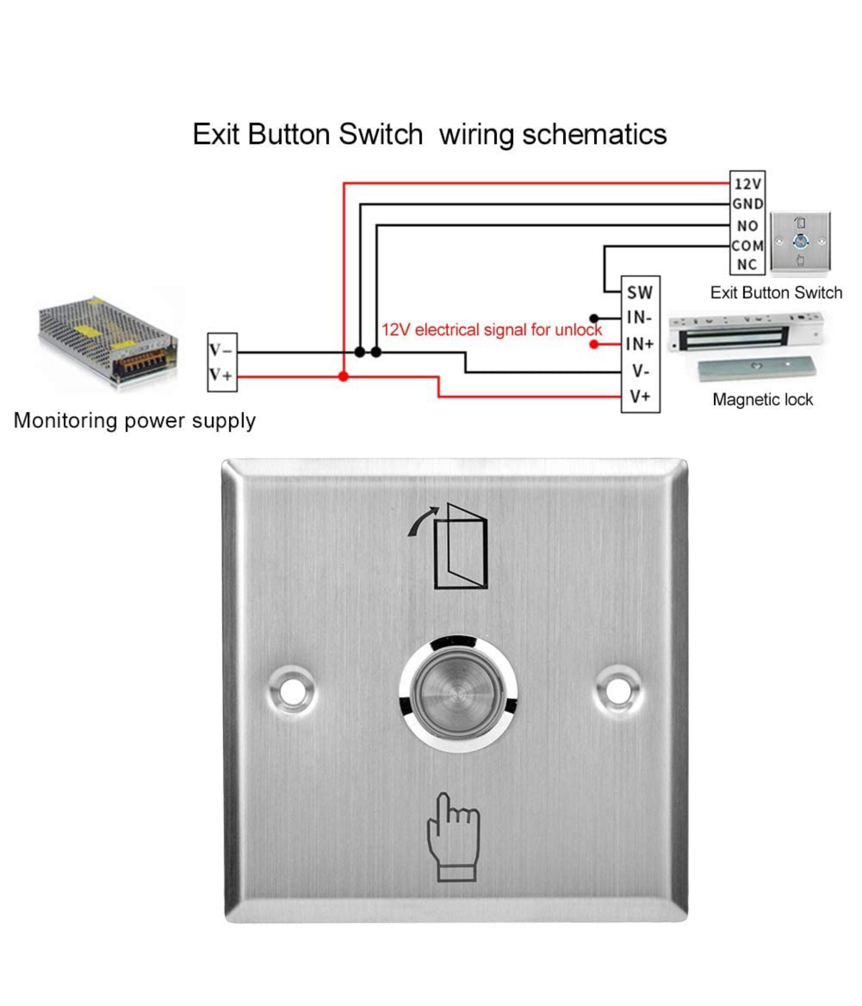 Exit push button