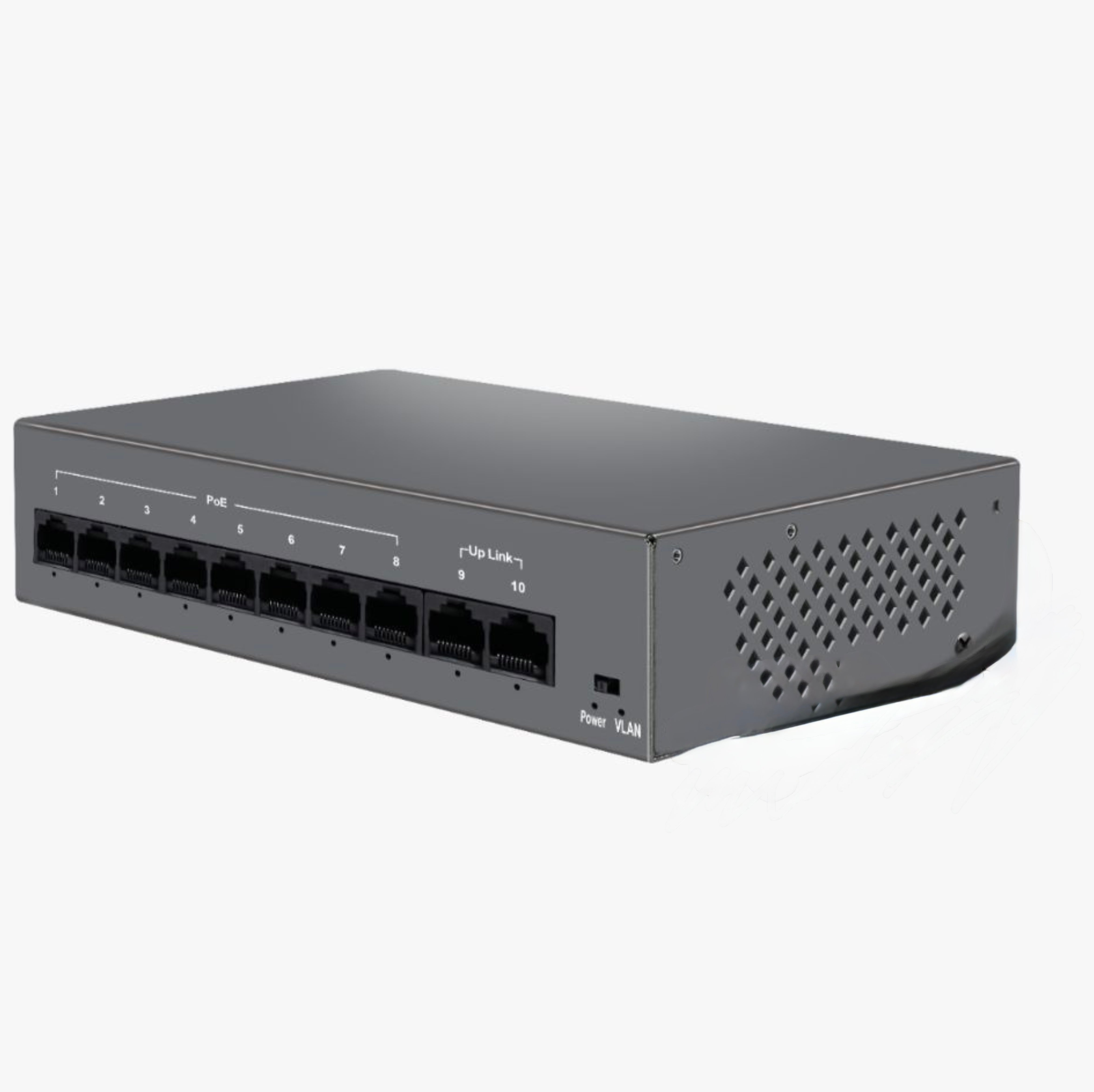 10 Port  1000Mb/s Gigabit Unmanaged PoE Switch, 8 × Gigabit PoE Port, 2 × 1000Mb/s Gigabit RJ45 UpLink Port