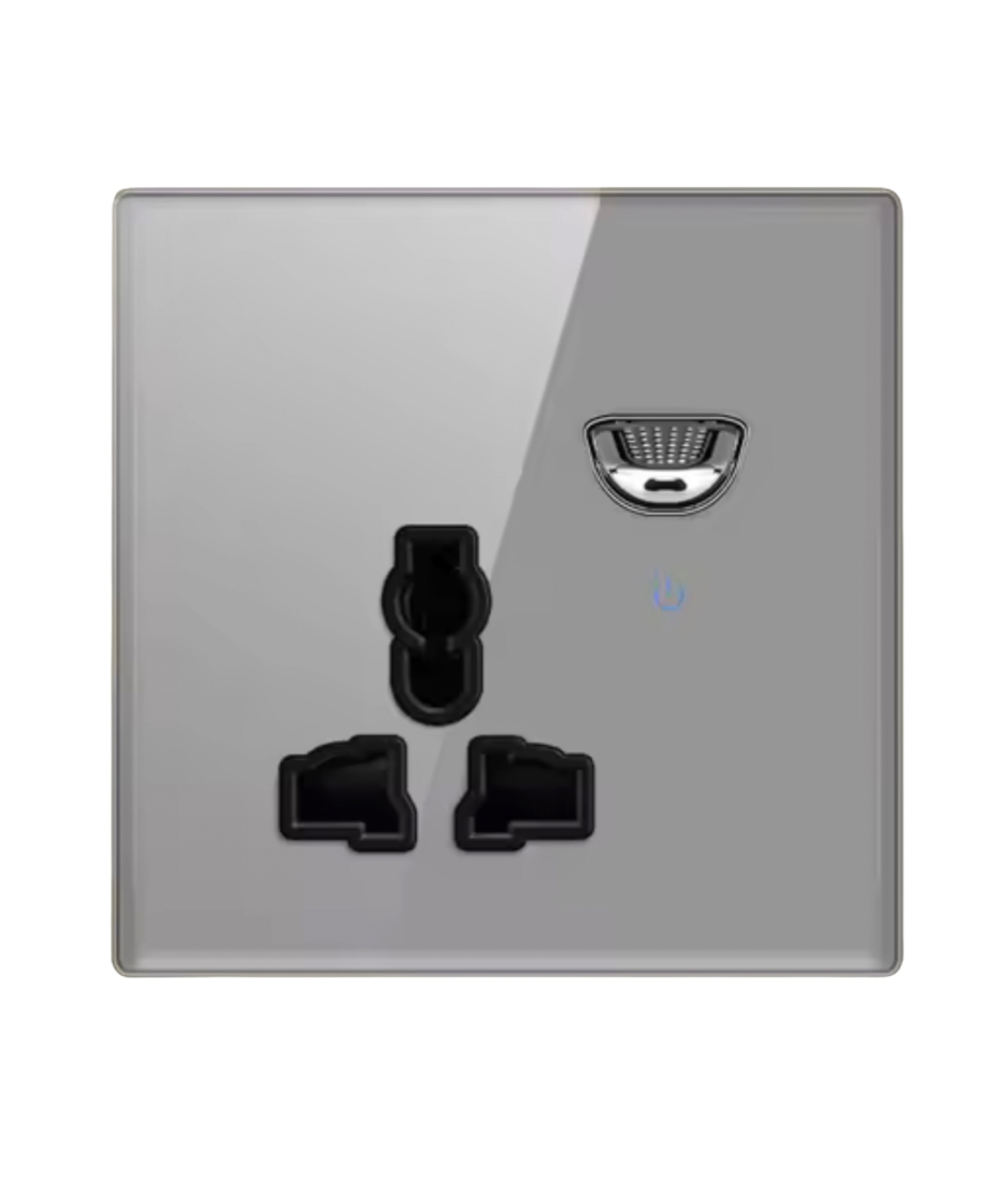Tempered Glass Wall Switch Panel Led, Socket, Toggle Light Switch,  Net Socket, Fan Switch, Dimmer Switch Knob