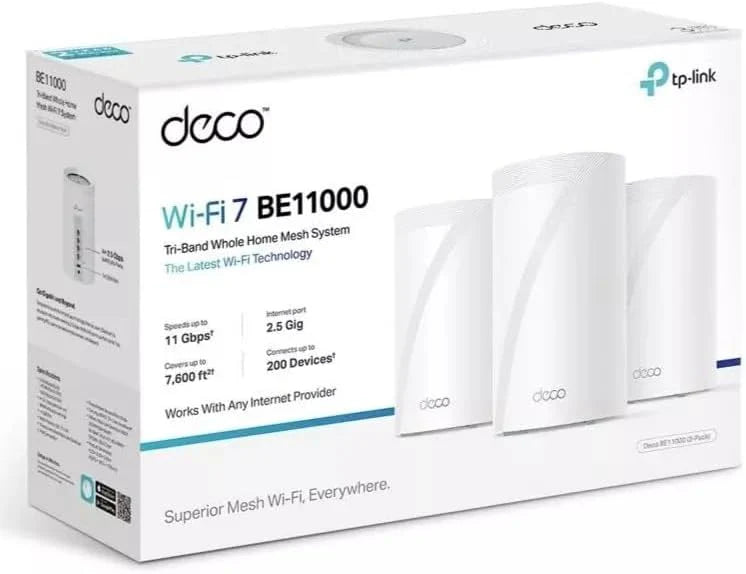 Deco BE65 BE9300 Whole Home Mesh WiFi 7 System Pack Of 3