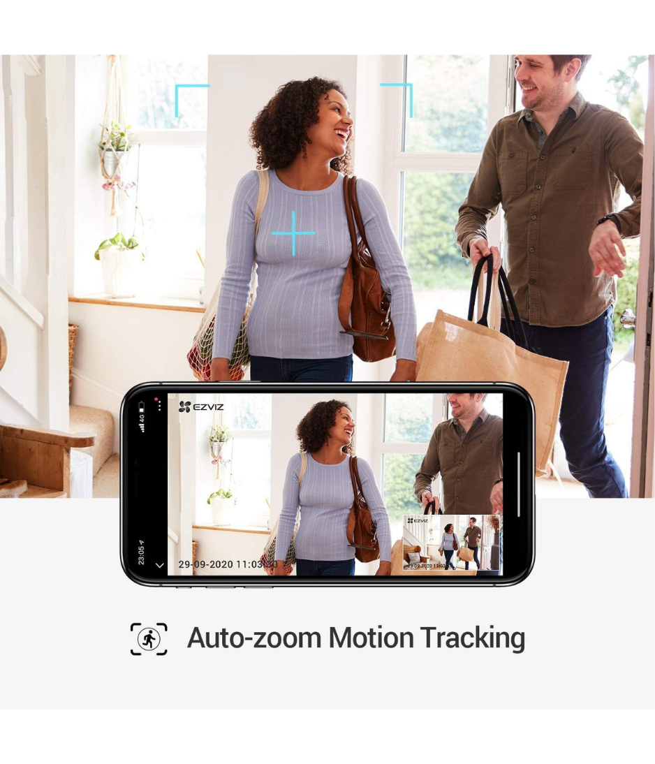 EZVIZ C6W 2k Security Camera, Smart WiFi Camera, 4MP Home Camera with Motion Detection, Auto Zoom Tracking, 360° Night Vision, True- WDR, Two Way Talk, Privacy Shutter, Instant Alert, works with Alexa