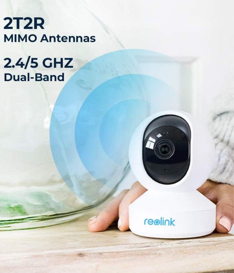 REOLINK E1 Pro 3K PT Wi-Fi Indoor Camera for Baby & Pet Monitoring, Auto Tracking, 5MP Night Vision Enhanced by F1.6 Aperture, Person/Pet/Baby Crying Detection, 2.4/5GHz Wi-Fi, Two-Way Audio Works With Alexa