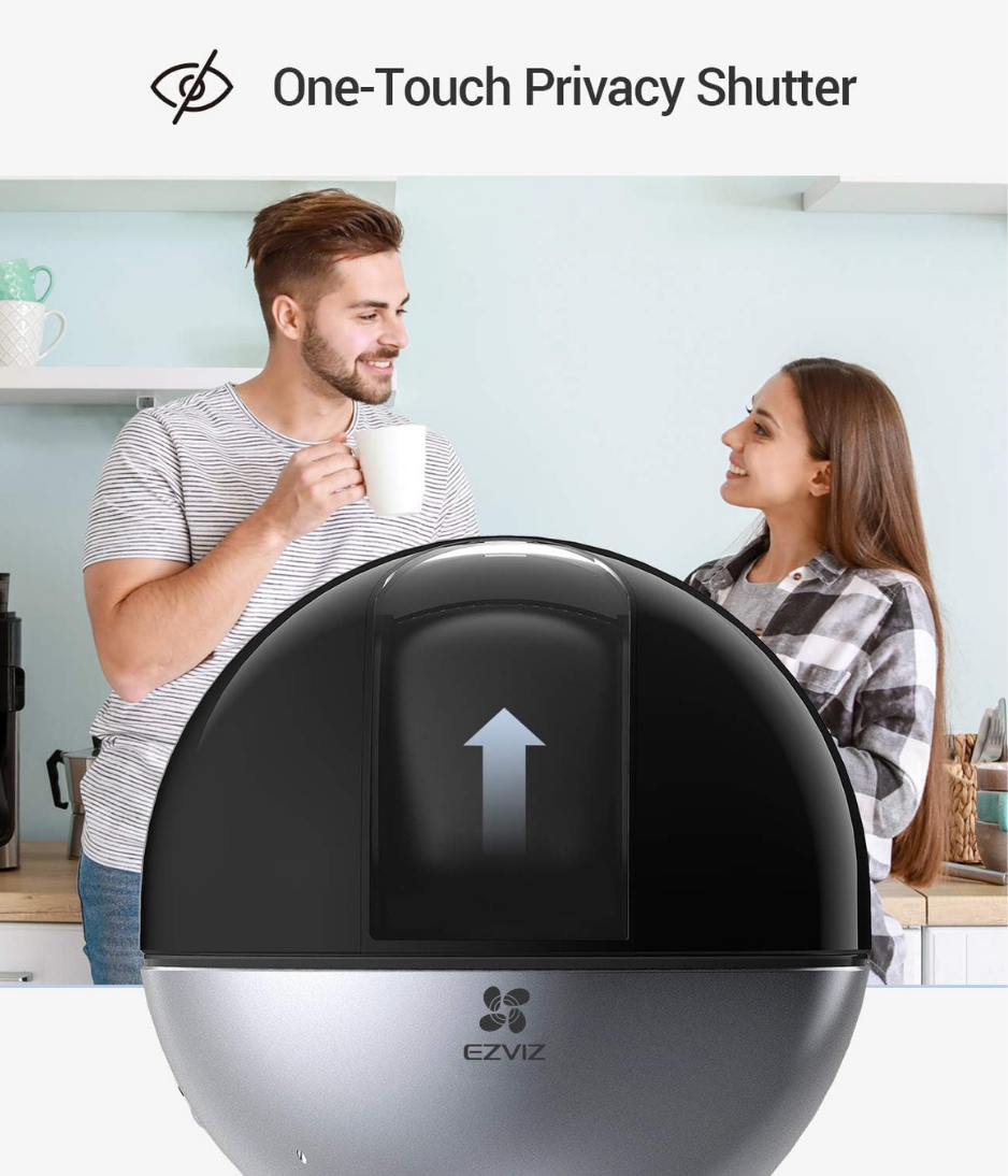 EZVIZ C6W 2k Security Camera, Smart WiFi Camera, 4MP Home Camera with Motion Detection, Auto Zoom Tracking, 360° Night Vision, True- WDR, Two Way Talk, Privacy Shutter, Instant Alert, works with Alexa