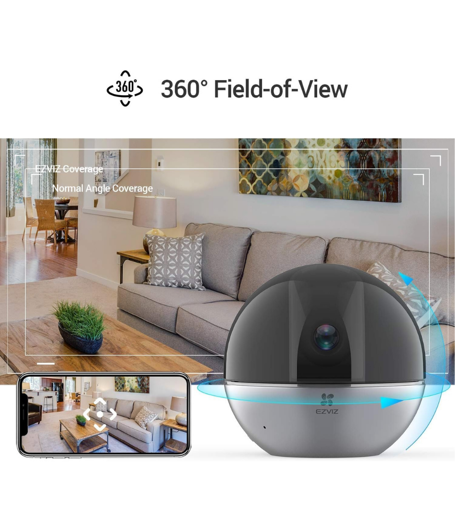 EZVIZ C6W 2k Security Camera, Smart WiFi Camera, 4MP Home Camera with Motion Detection, Auto Zoom Tracking, 360° Night Vision, True- WDR, Two Way Talk, Privacy Shutter, Instant Alert, works with Alexa