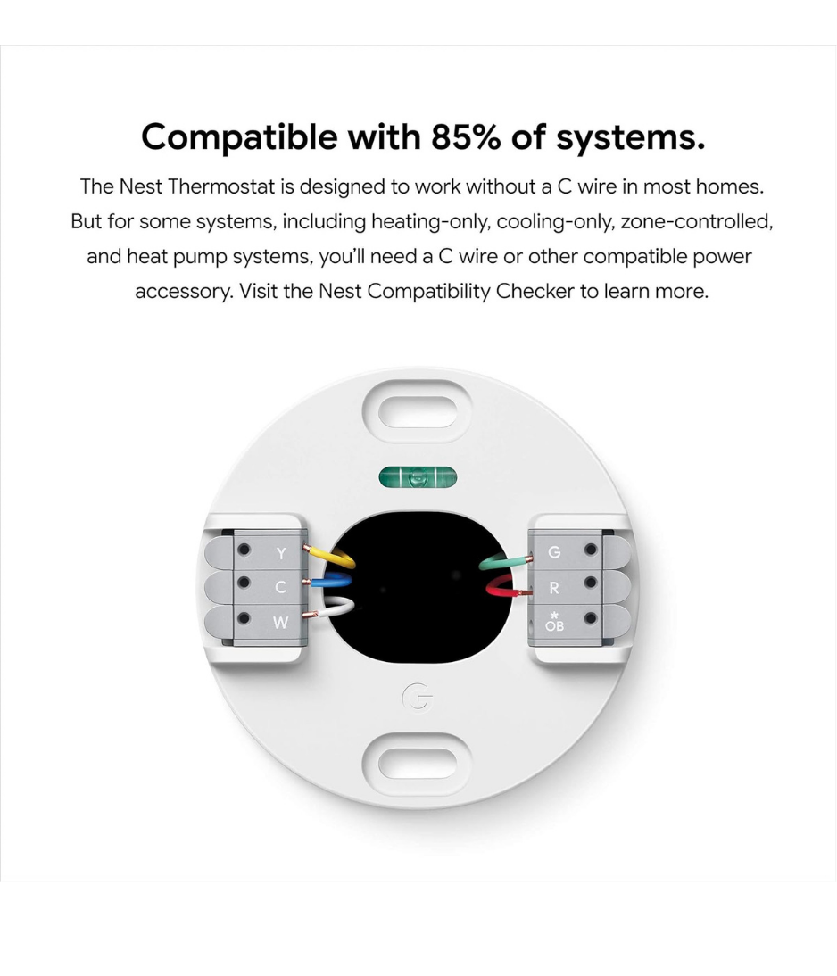 Google Nest Thermostat - Smart Thermostat for Home - Programmable Wifi Thermostat