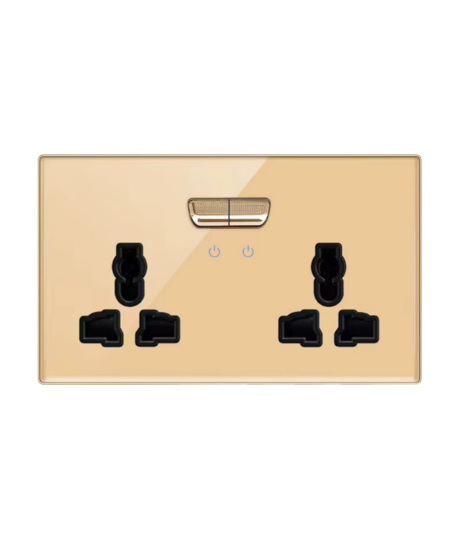 Tempered Glass Wall Switch Panel Led, Socket, Toggle Light Switch,  Net Socket, Fan Switch, Dimmer Switch Knob