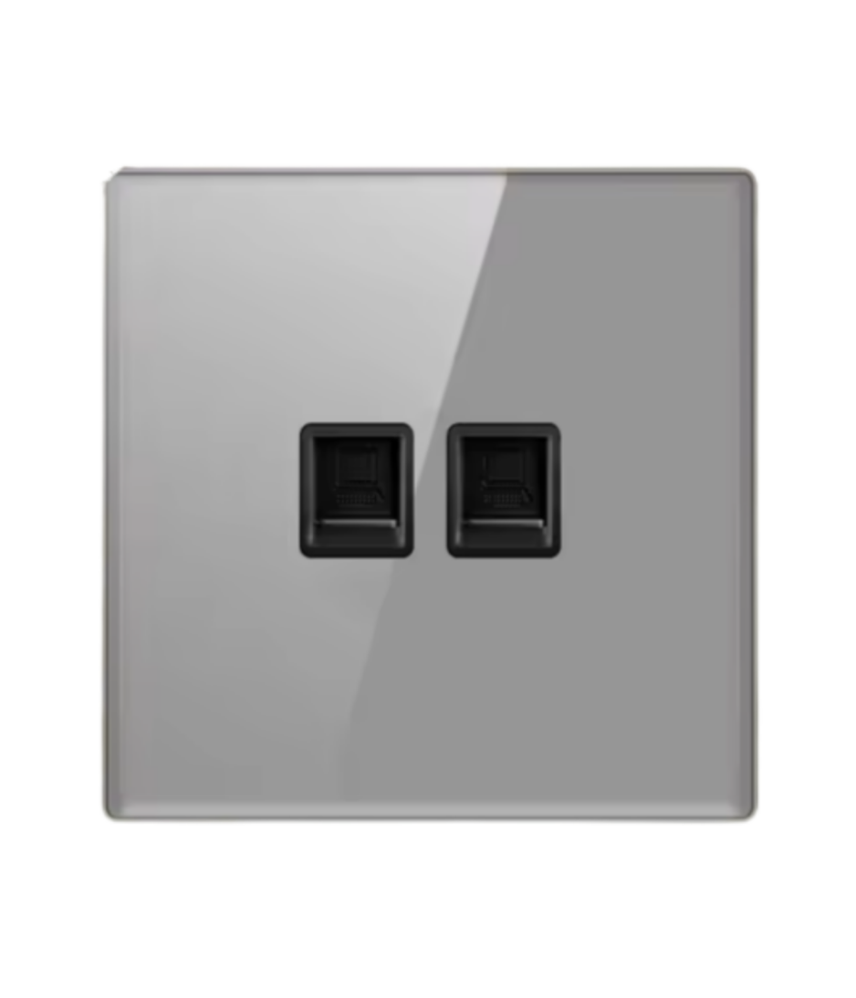 Tempered Glass Wall Switch Panel Led, Socket, Toggle Light Switch,  Net Socket, Fan Switch, Dimmer Switch Knob