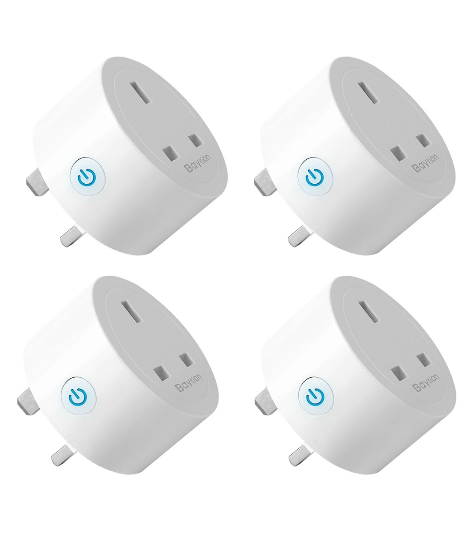 WiFi Smart Plug, Baytion 16A Energy Monitoring WLAN Smart Plug Socket Work with Alexa,Echo, Mini Smart Outlet Remote and Voice Control No Hub Required (White Package)