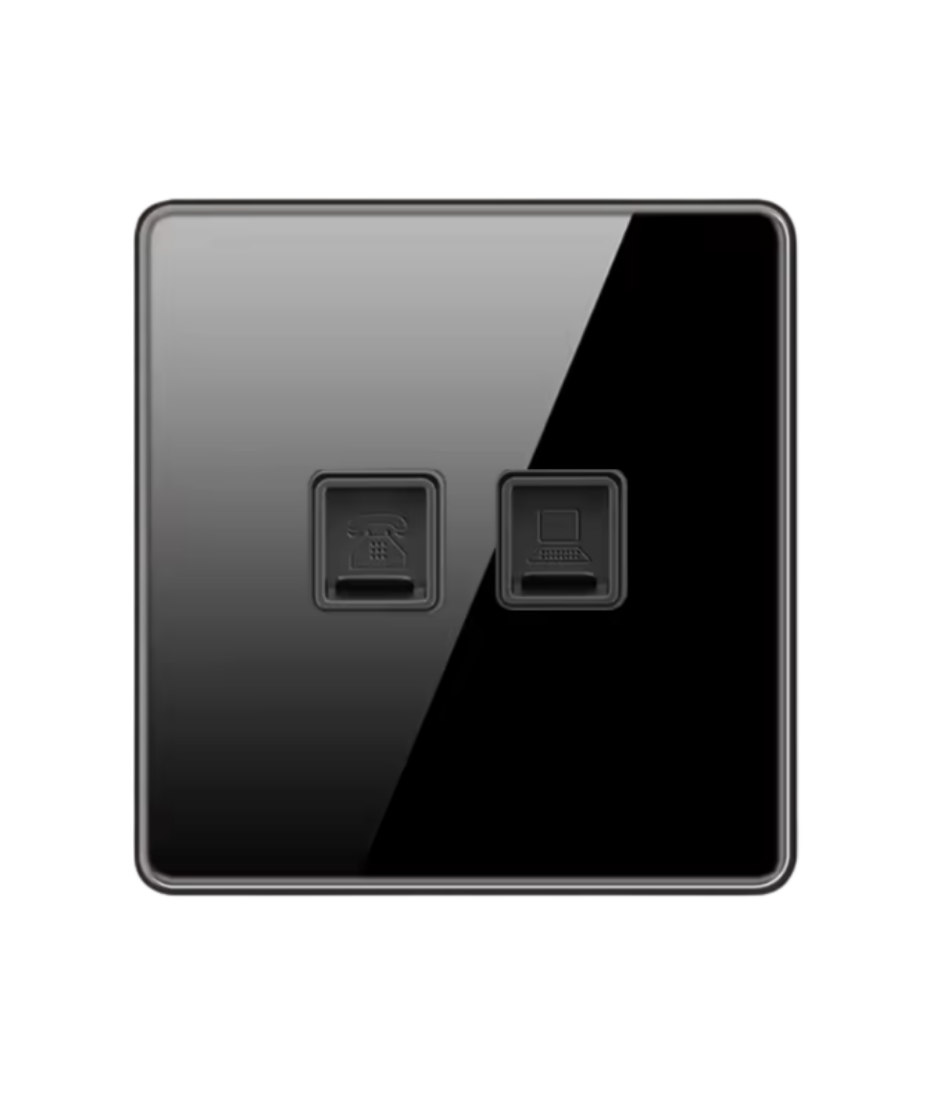 Tempered Glass Wall Switch Panel Led, Socket, Toggle Light Switch,  Net Socket, Fan Switch, Dimmer Switch Knob