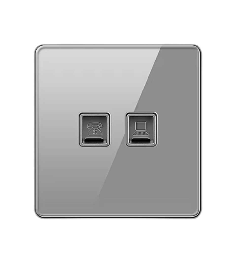 Tempered Glass Wall Switch Panel Led, Socket, Toggle Light Switch,  Net Socket, Fan Switch, Dimmer Switch Knob