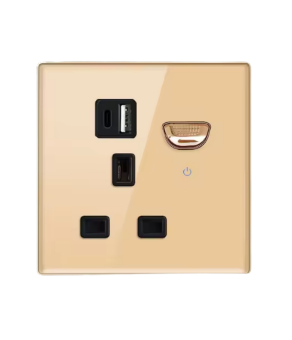 Tempered Glass Wall Switch Panel Led, Socket, Toggle Light Switch,  Net Socket, Fan Switch, Dimmer Switch Knob