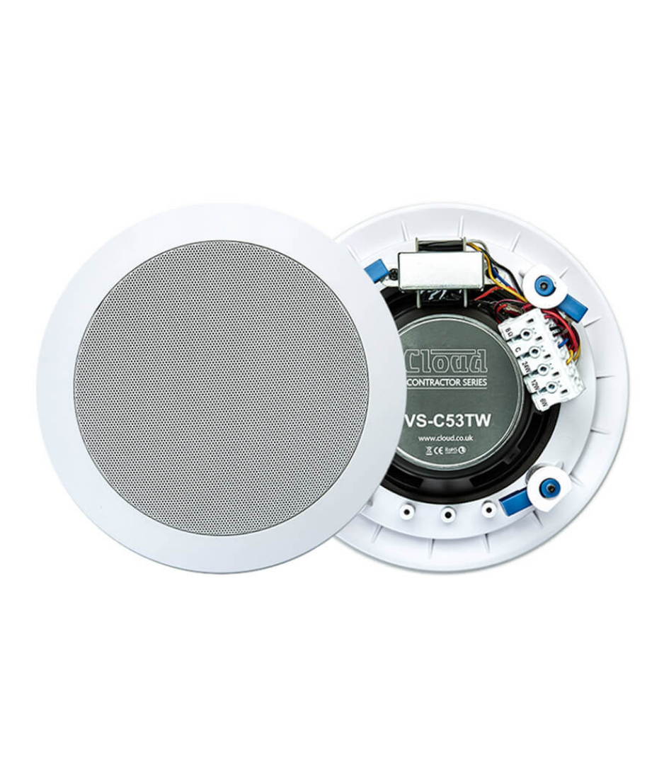 Cloud CVS-C53TW 5¼" Coaxial, 8Ω/<24W 100v, Ceiling Speaker WHITE