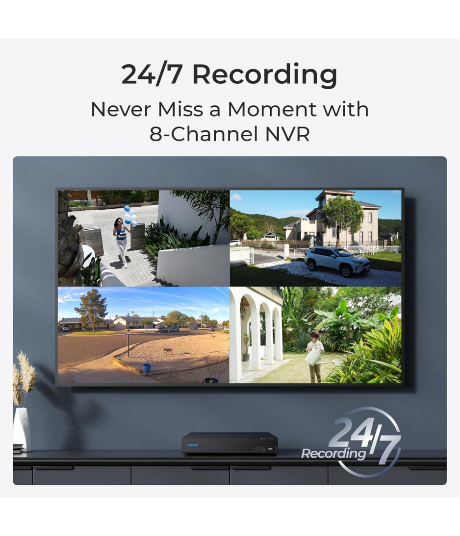 Reolink NVS8 8-Channel 4K PoE Network Video Recorder with 2TB HDD