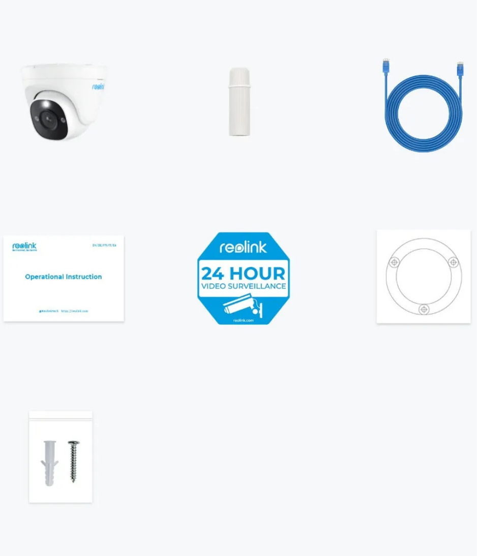 Reolink P334, 8MP 4K UHD Dome IP Camera, POE, Two-wayaudio, Metal Aluminum Case, Person/Vehicle Detection