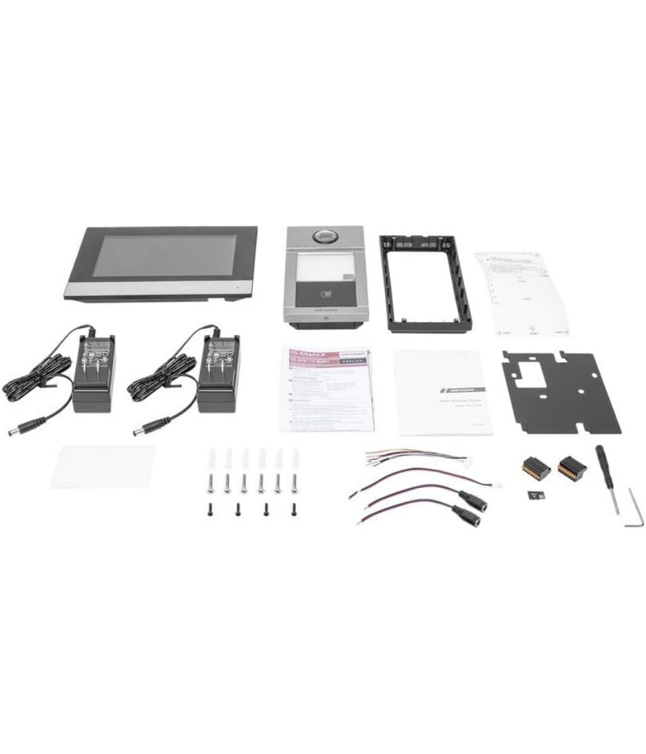 Hikvision DS-KIS604-P(B) WiFi IP Video Intercom Villa Door Station Bundle, 7-inch colorful touch screen with resolution 1024 × 600, Supports wireless network, Standard PoE