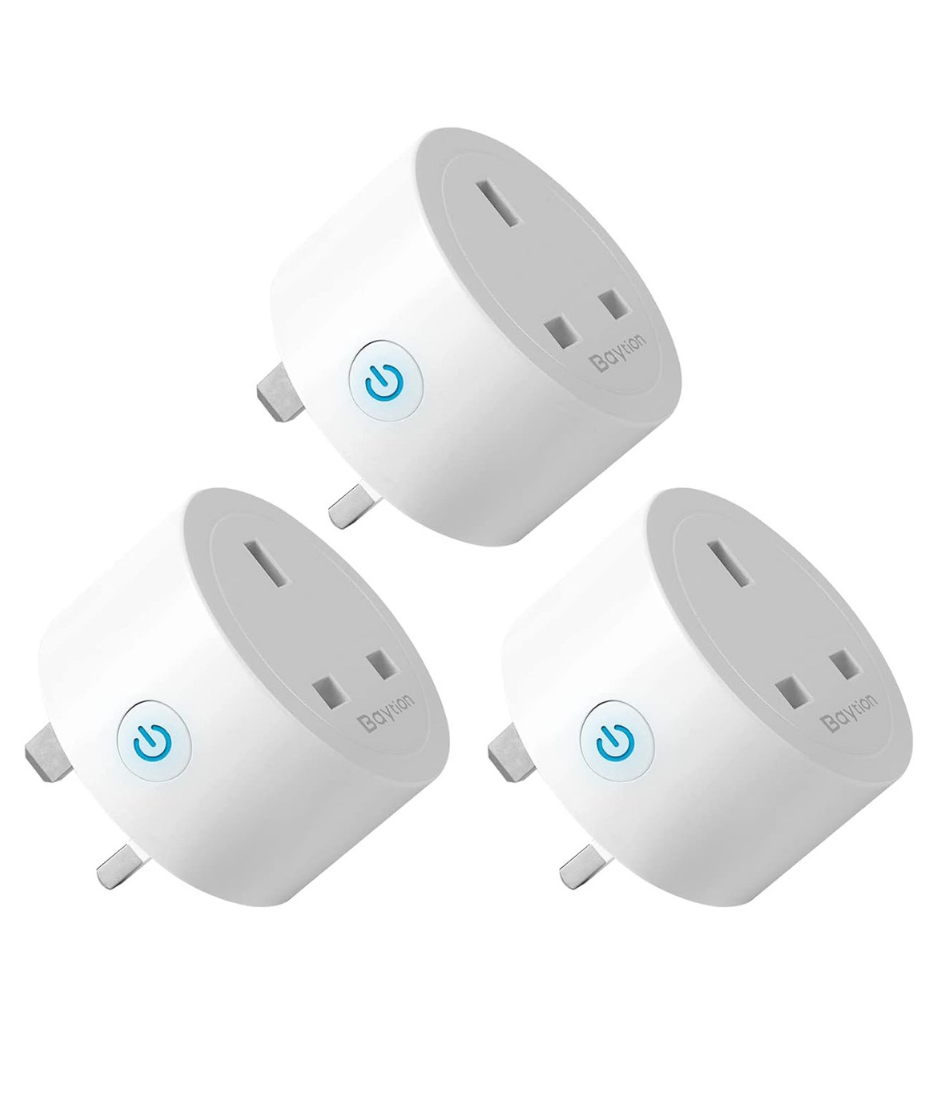 WiFi Smart Plug, Baytion 16A Energy Monitoring WLAN Smart Plug Socket Work with Alexa,Echo, Mini Smart Outlet Remote and Voice Control No Hub Required (White Package)