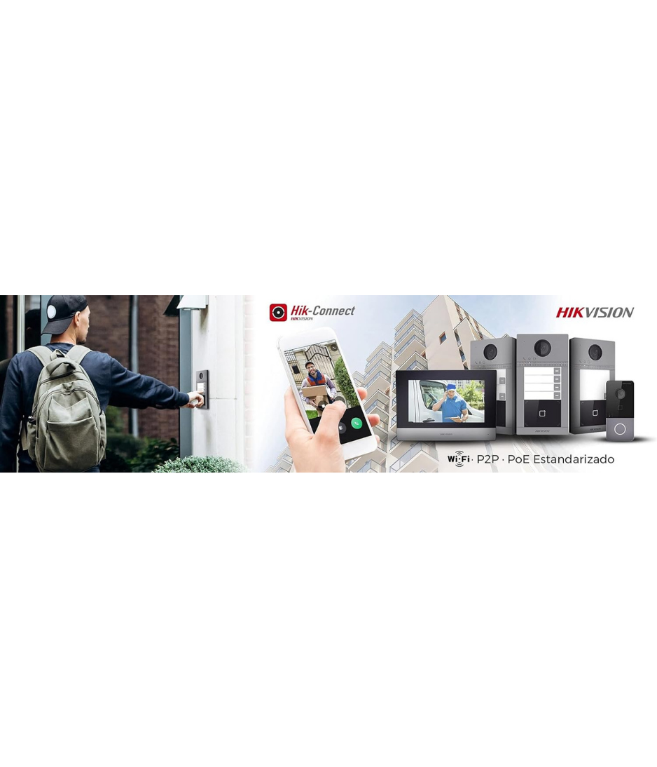 Hikvision DS-KIS604-P(B) WiFi IP Video Intercom Villa Door Station Bundle, 7-inch colorful touch screen with resolution 1024 × 600, Supports wireless network, Standard PoE