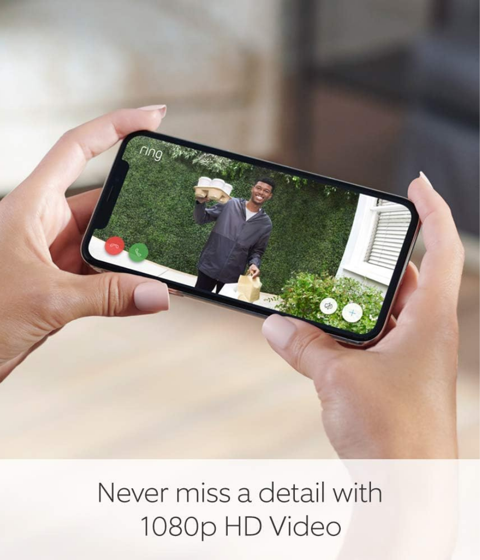 Ring Video Doorbell Wired | HD Video, Motion Detection, hardwired installation, works with 8-24 VAC (requires Ring Adaptor for 220-240 VAC) | 30-day free trial of Ring Home