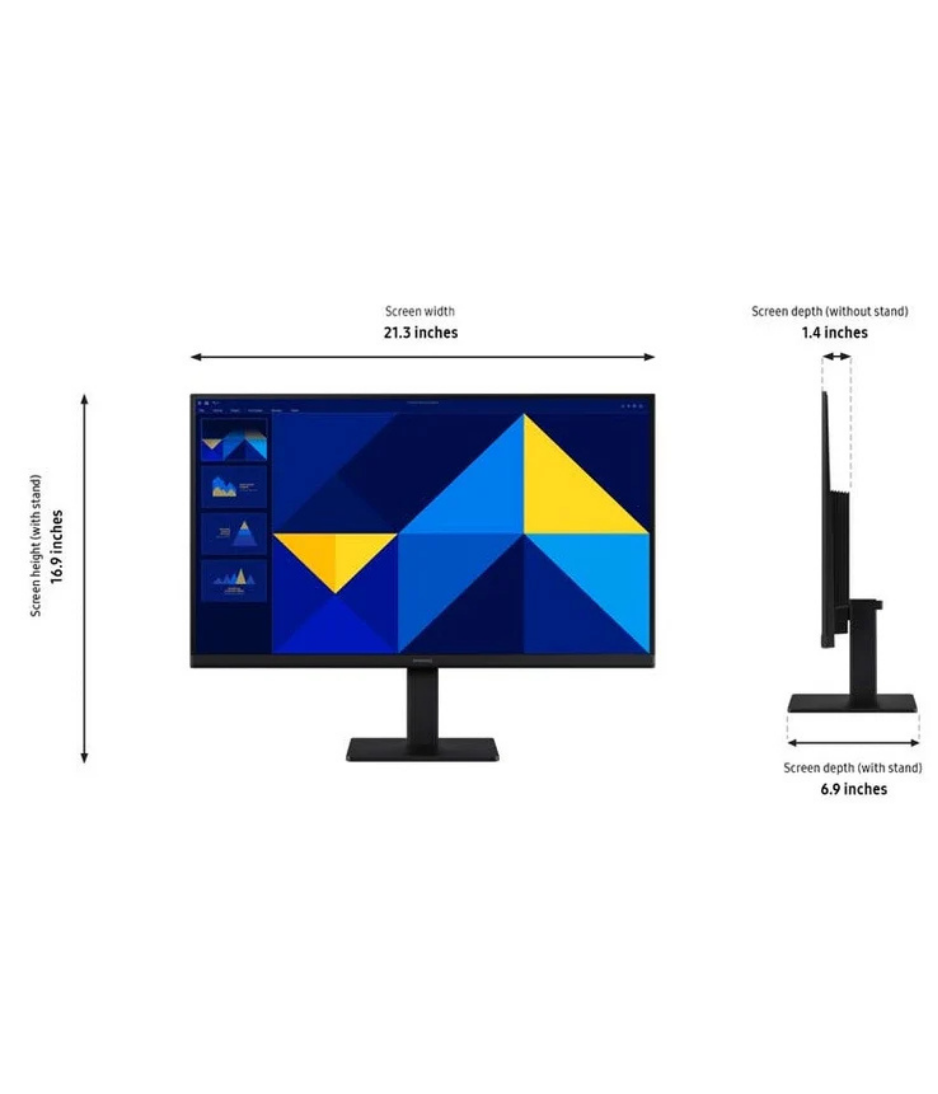 Samsung 24" LS24D300GAM FHD Flat Monitor IPS Panel 100 Hz - HDMI, VGA