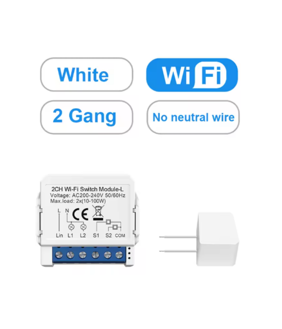 AVATTO Tuya ZigBee & Wifi Smart Light Switch No Neutral Relay Module 1/2/3 Gang Smart Life/Tuya App Control,Work with Alexa Google Home