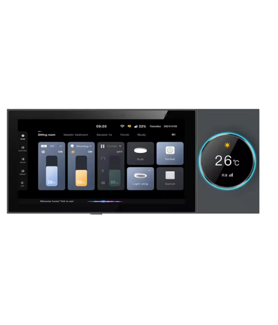 Smart home control panel 6 inch TUYA touch screen Built-in ZIGBEE gateway audio in wall amplifier bluetooths sound music player