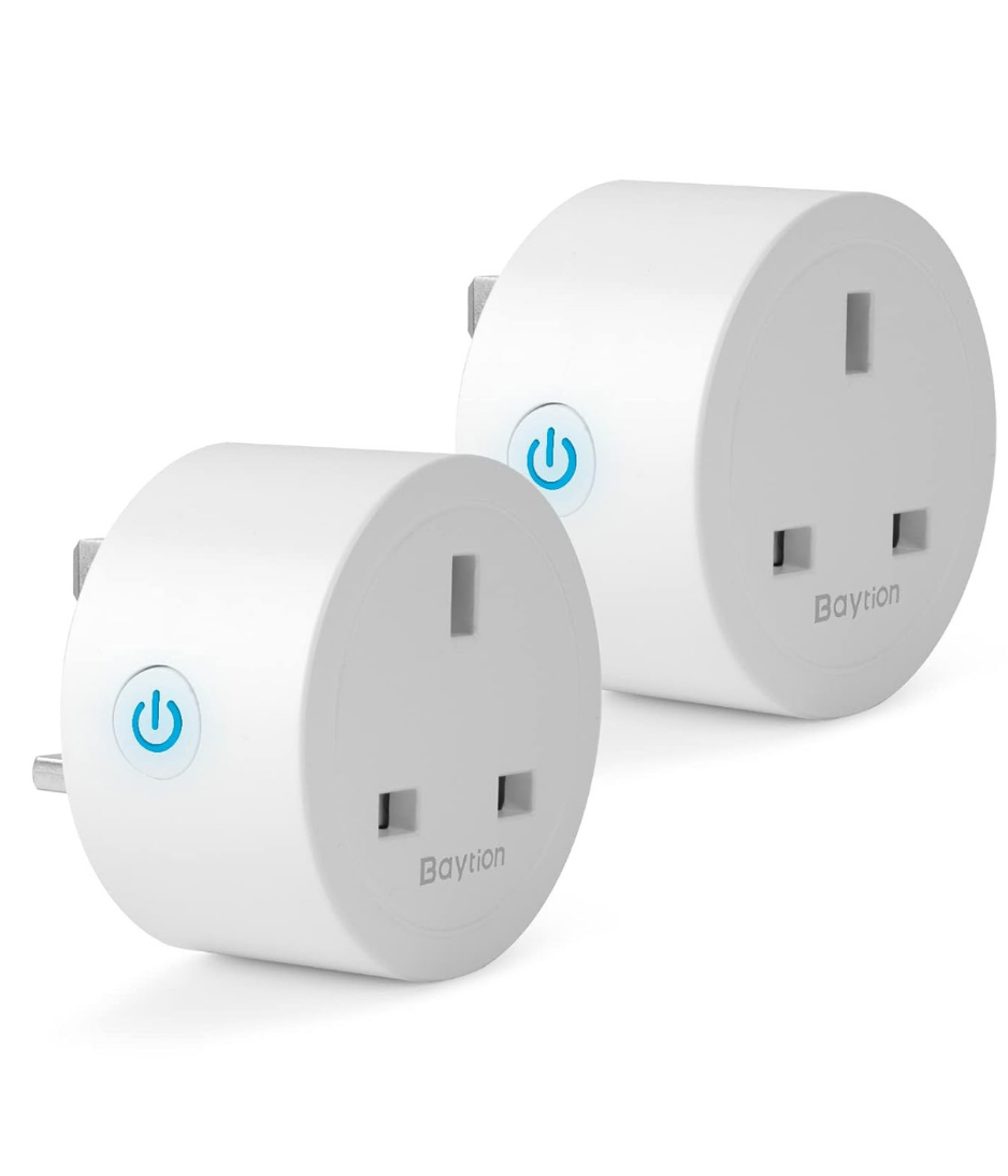 WiFi Smart Plug, Baytion 16A Energy Monitoring WLAN Smart Plug Socket Work with Alexa,Echo, Mini Smart Outlet Remote and Voice Control No Hub Required (White Package)