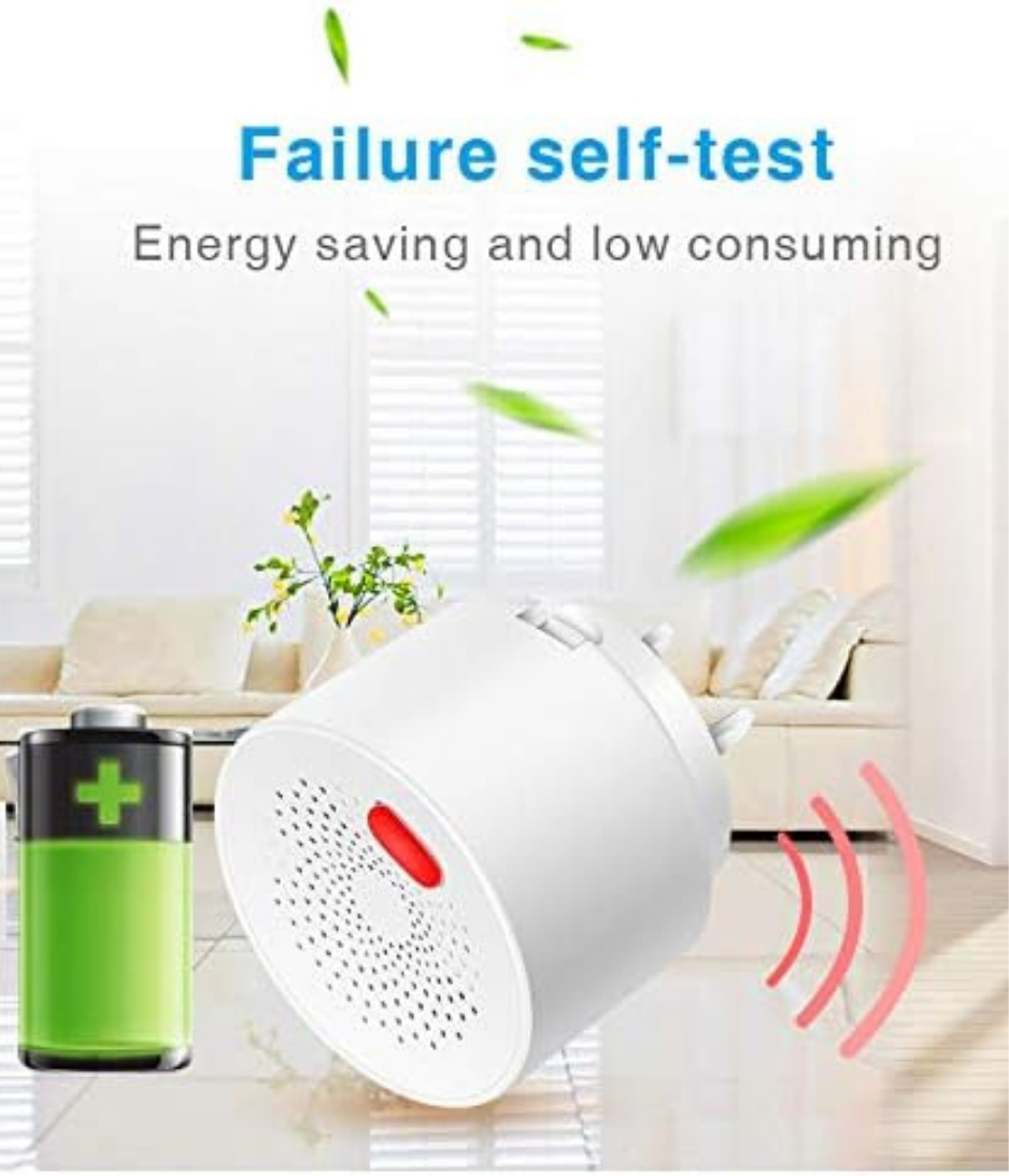 UanTii Smart Natural Gas Alarm Combustible Gas Detector Gas Leakage Sensor Works With Tuya Smart Life APP for Home Safety